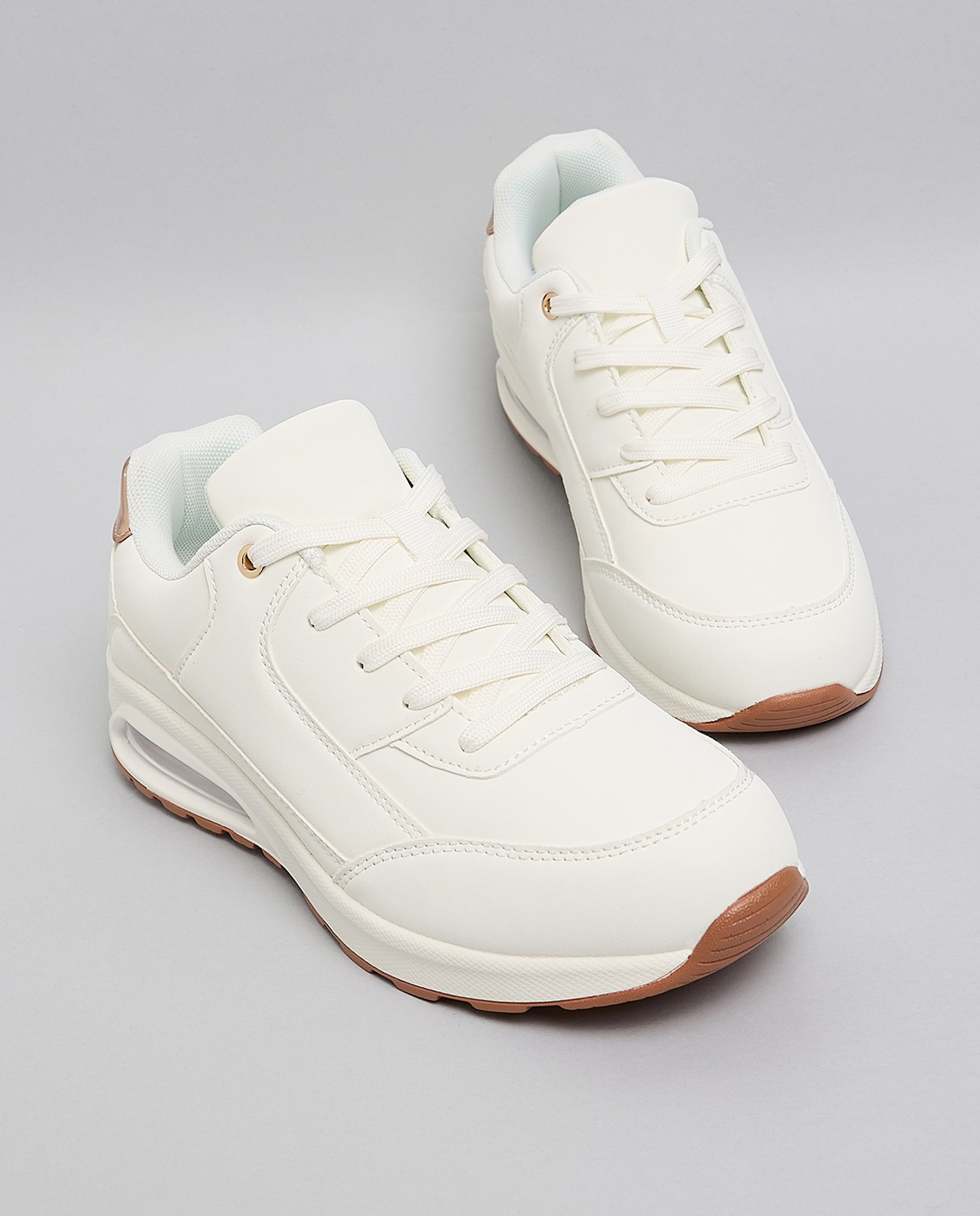 Solid Lace Up Sneakers