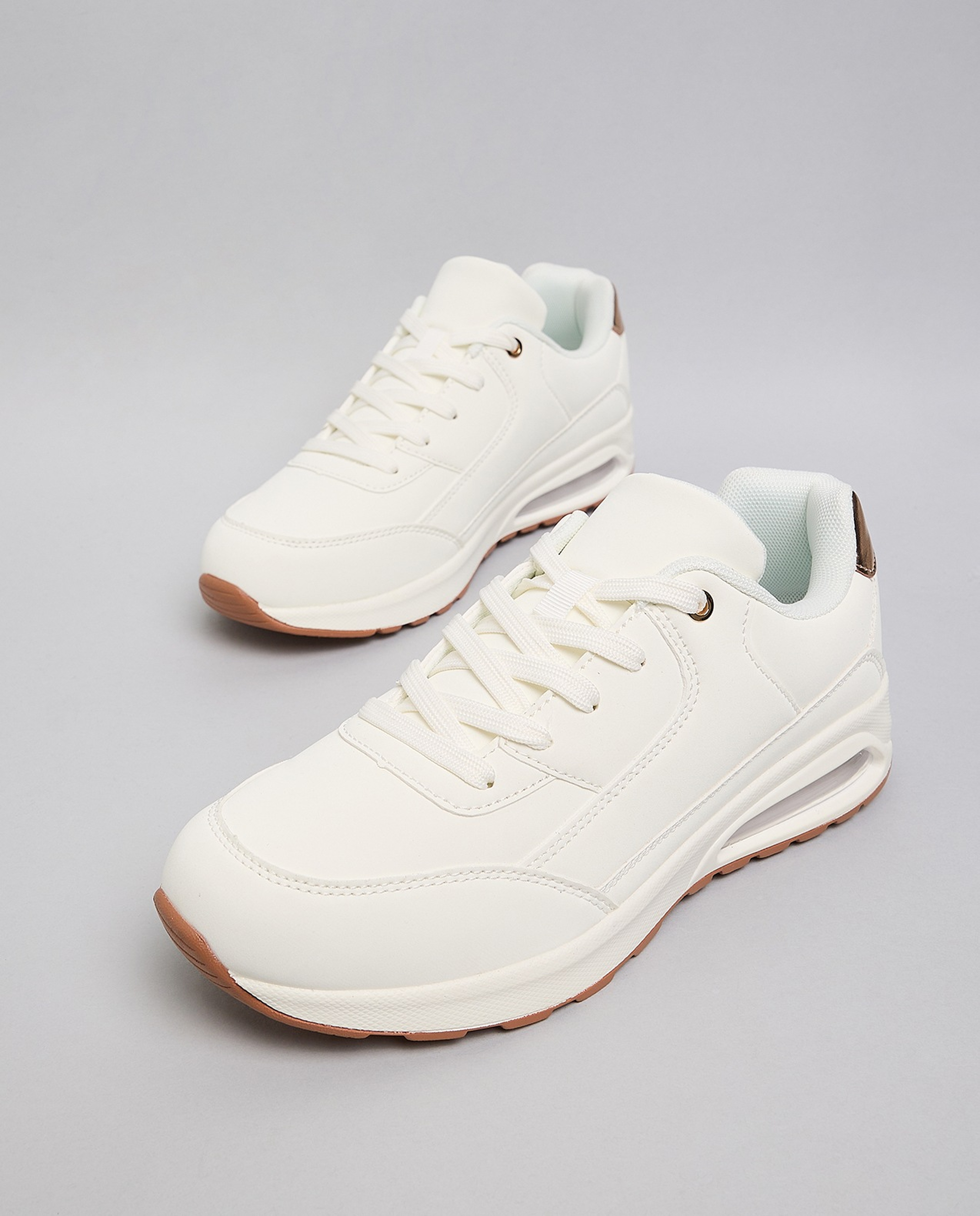 Solid Lace Up Sneakers