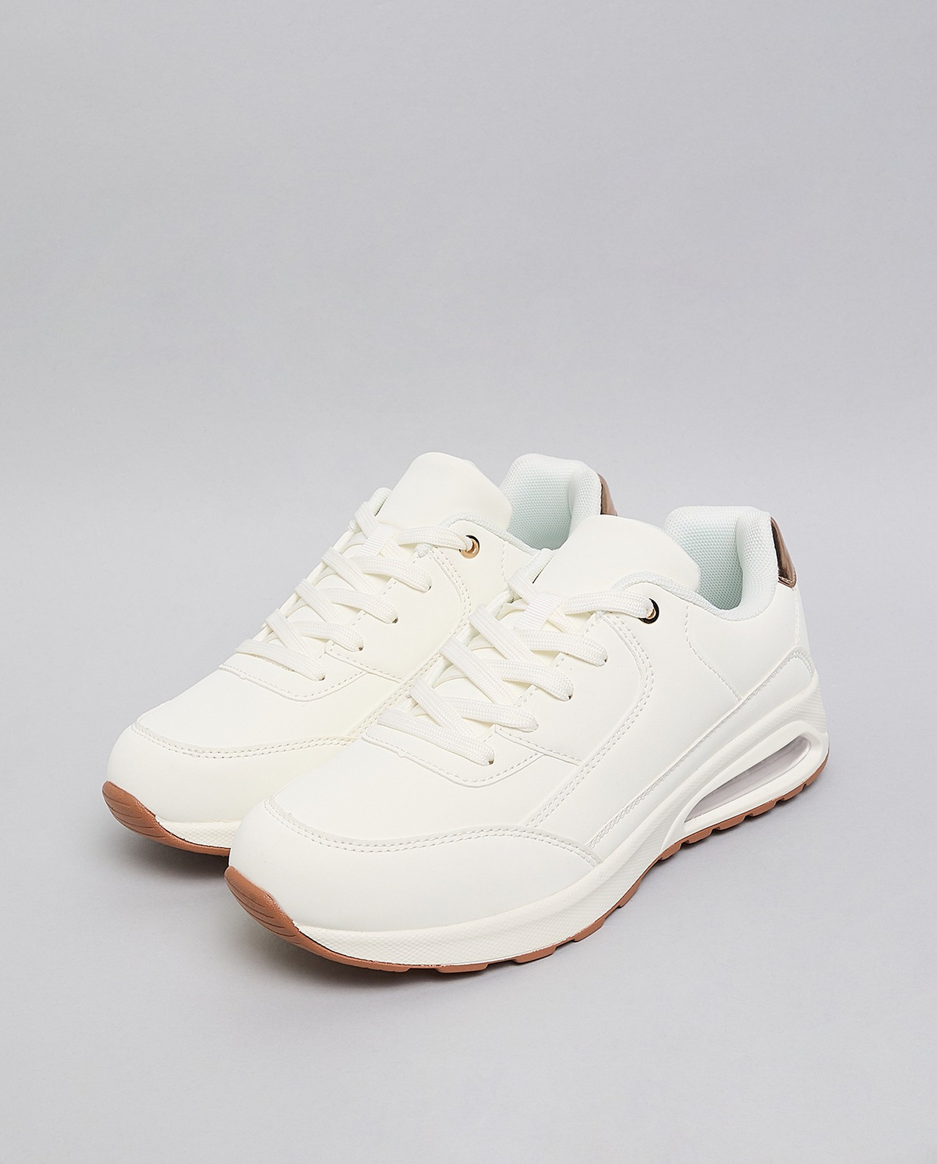 Solid Lace Up Sneakers