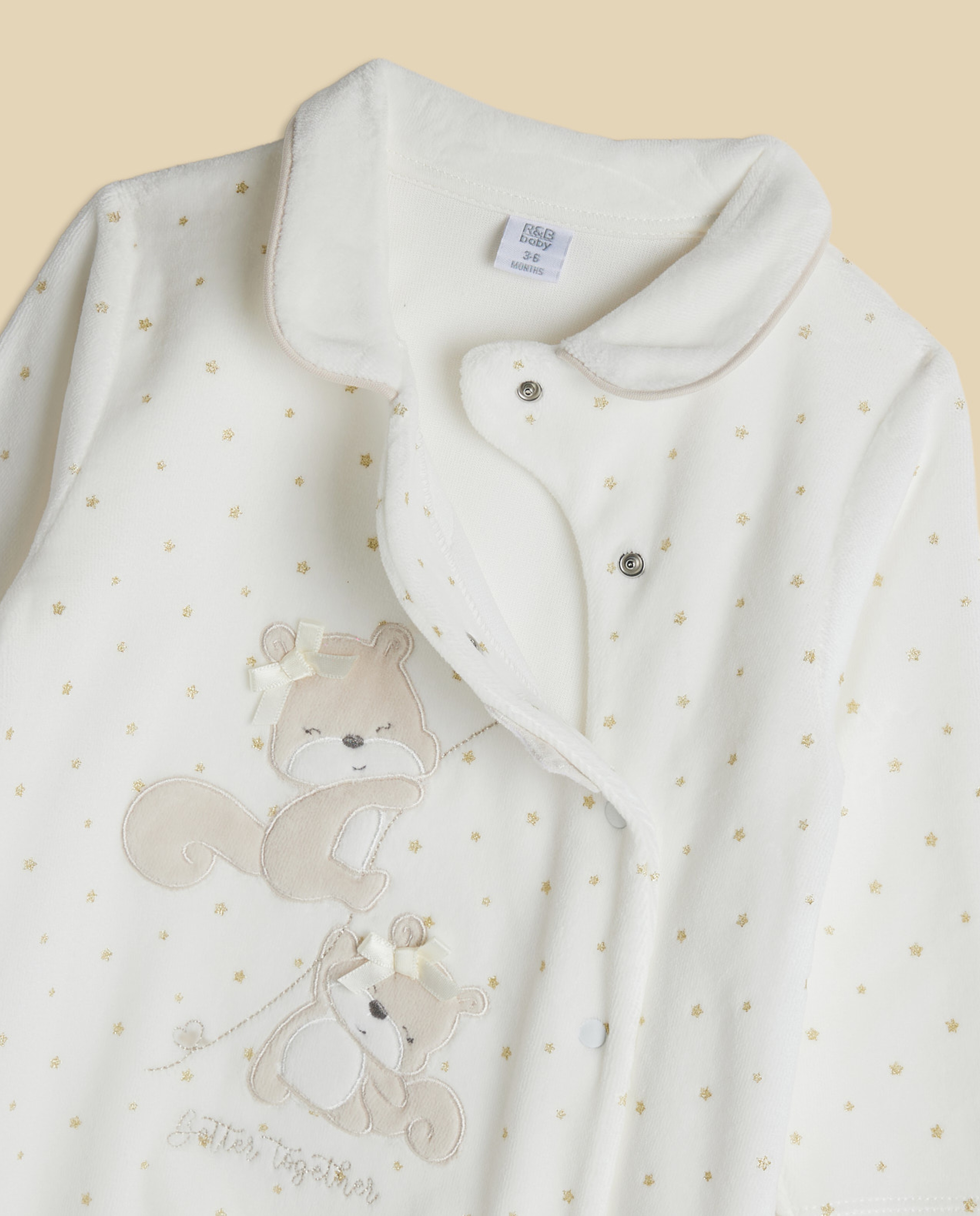Appliqued Collared Sleepsuit