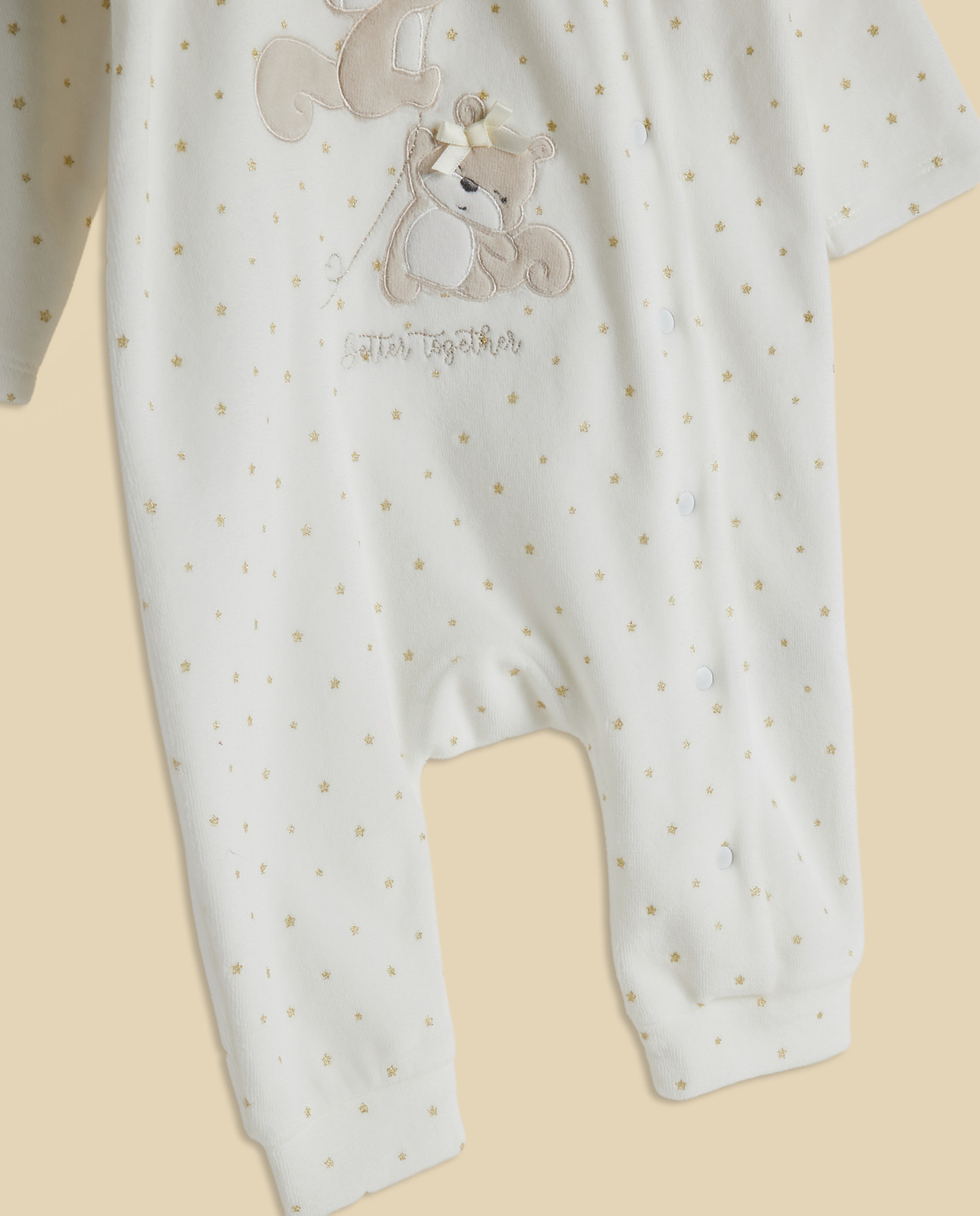 Appliqued Collared Sleepsuit