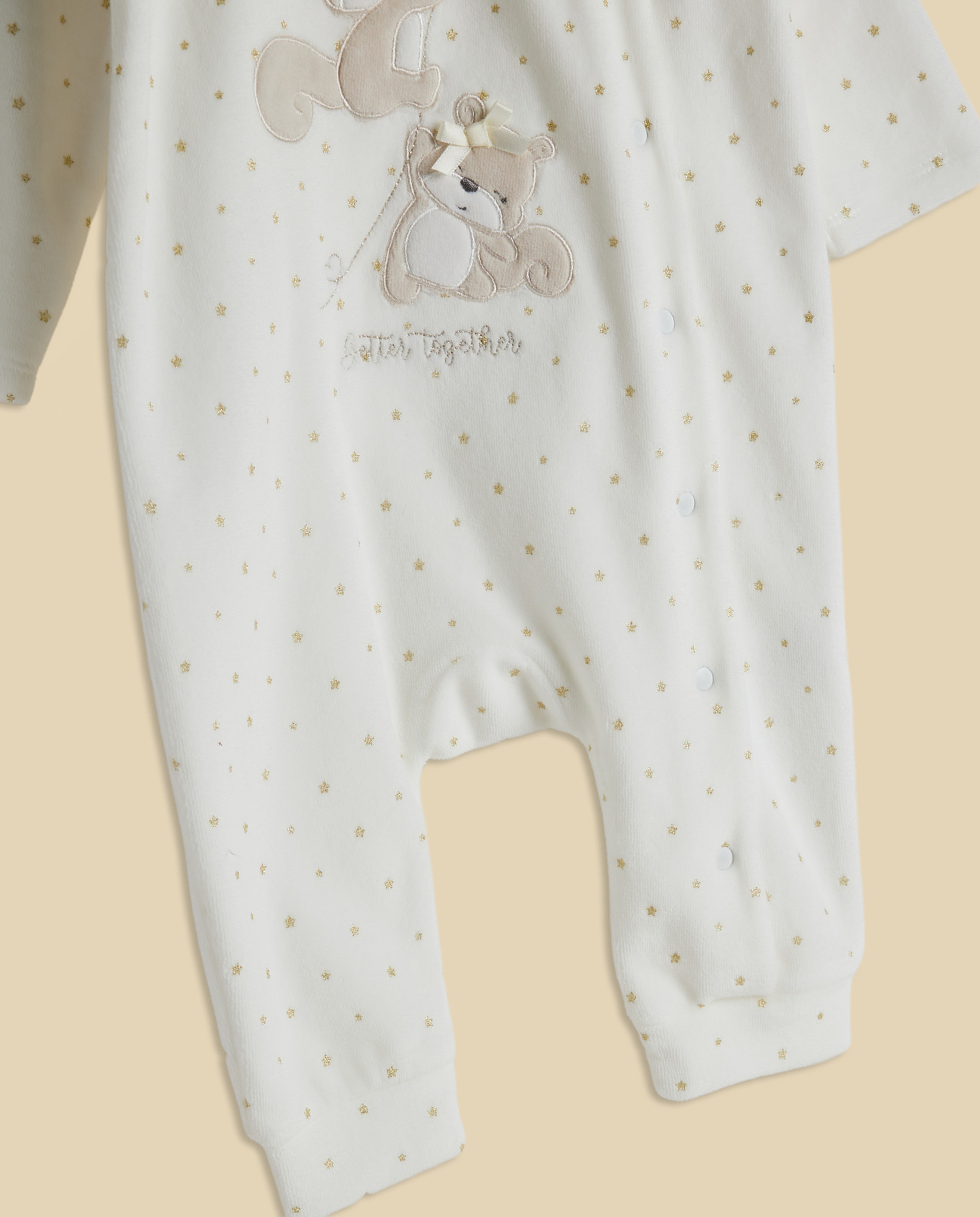 Appliqued Collared Sleepsuit