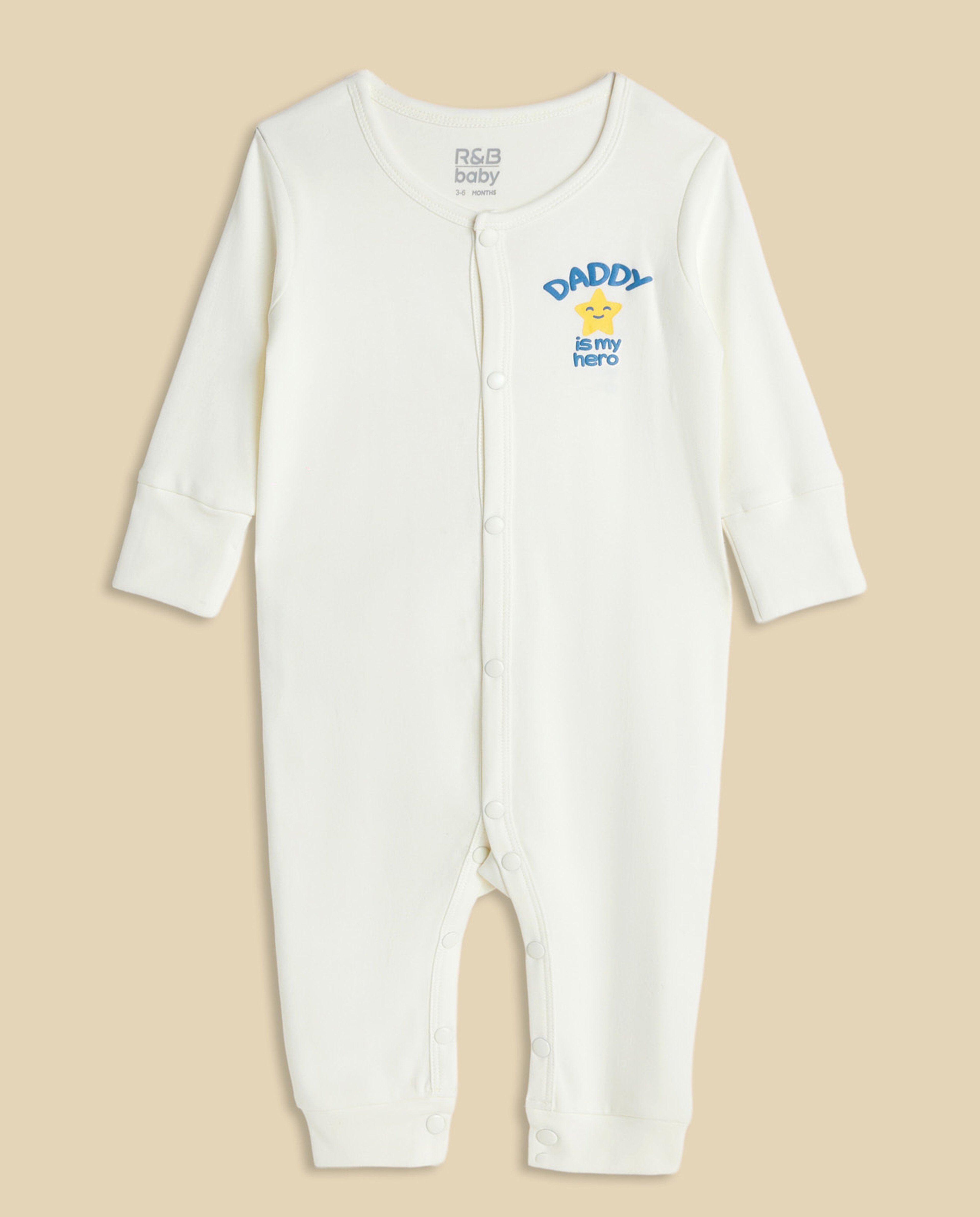 2 Pack Long Sleeves Sleepsuits
