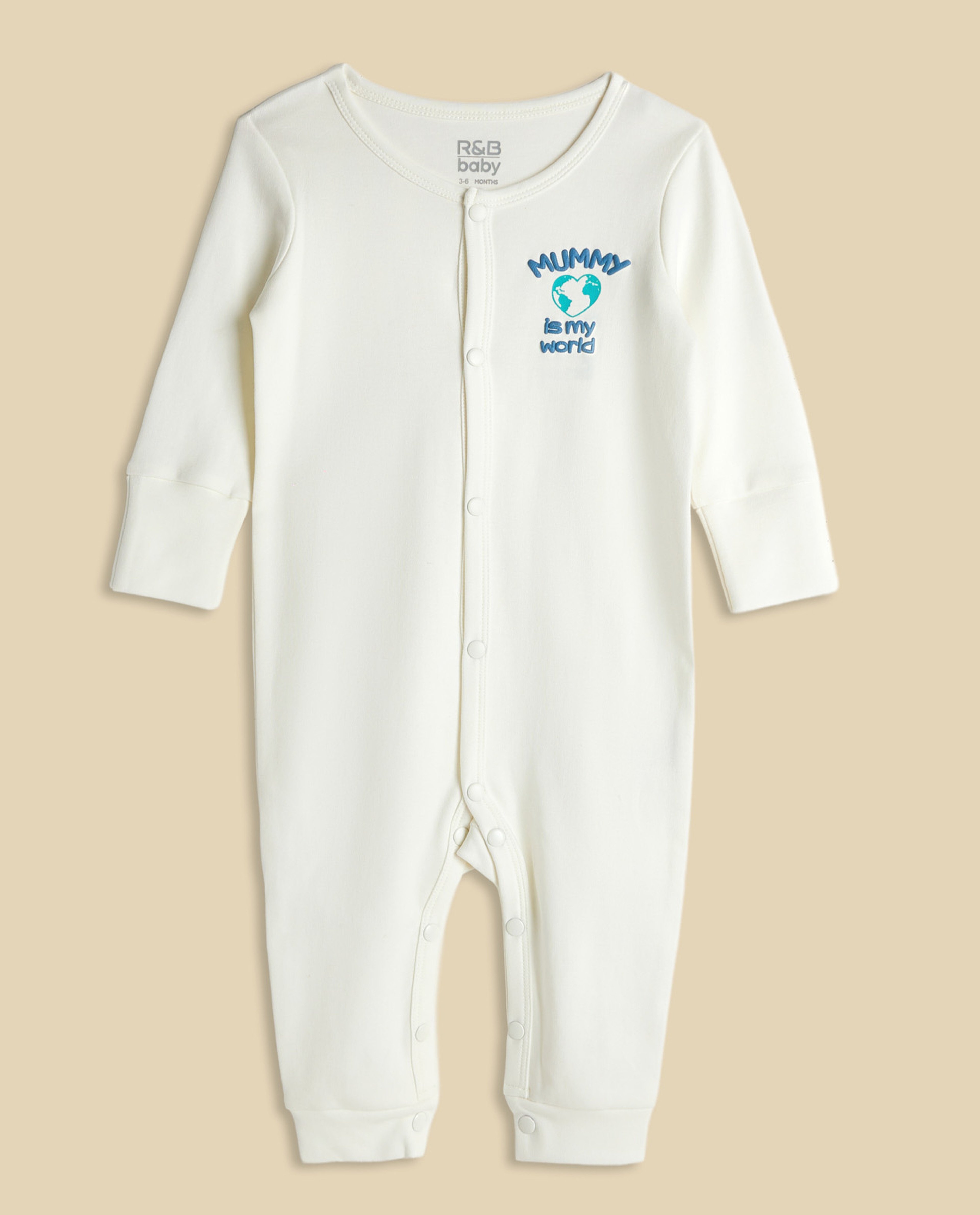2 Pack Long Sleeves Sleepsuits