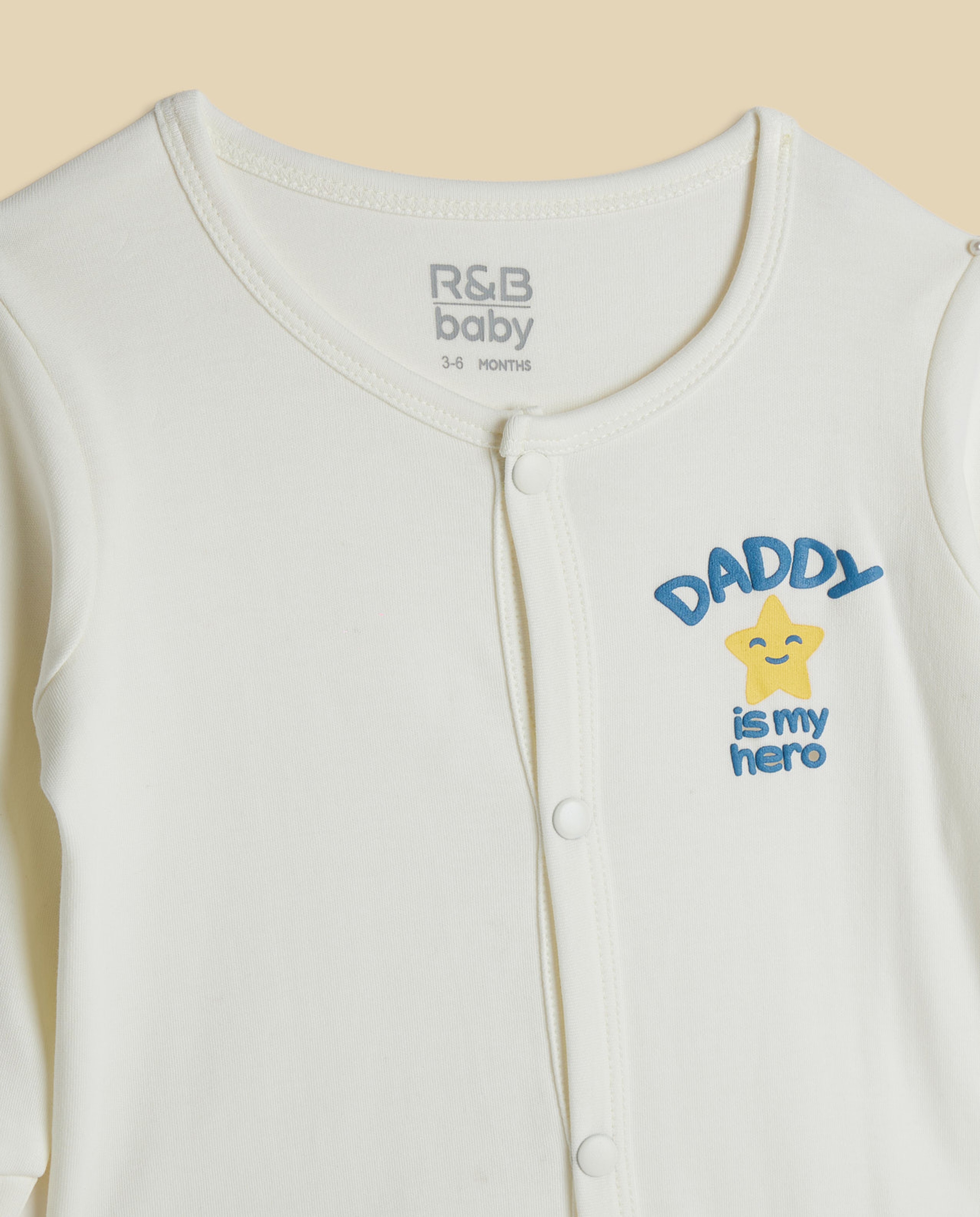 2 Pack Long Sleeves Sleepsuits