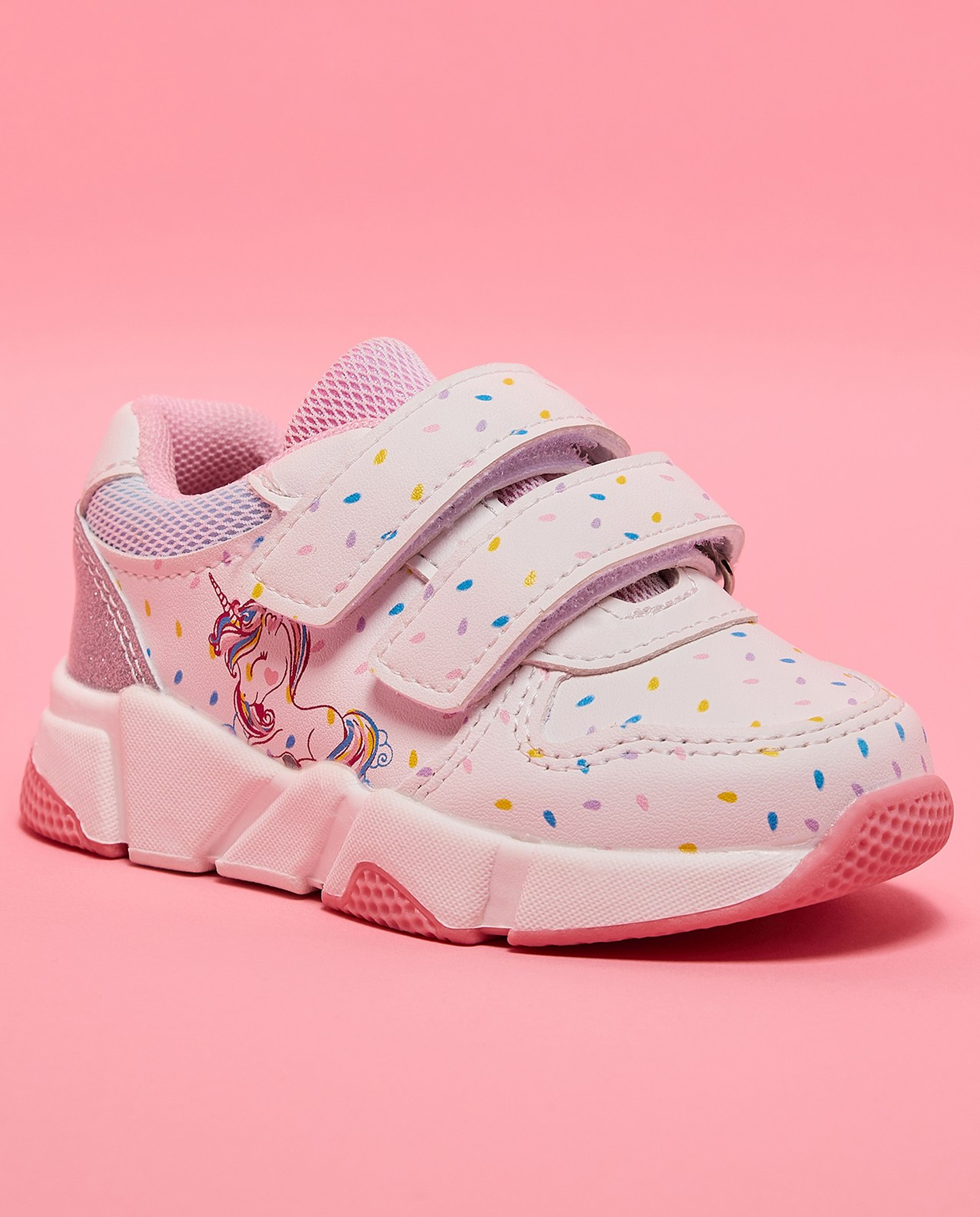 Unicorn Print Velcro Sneakers
