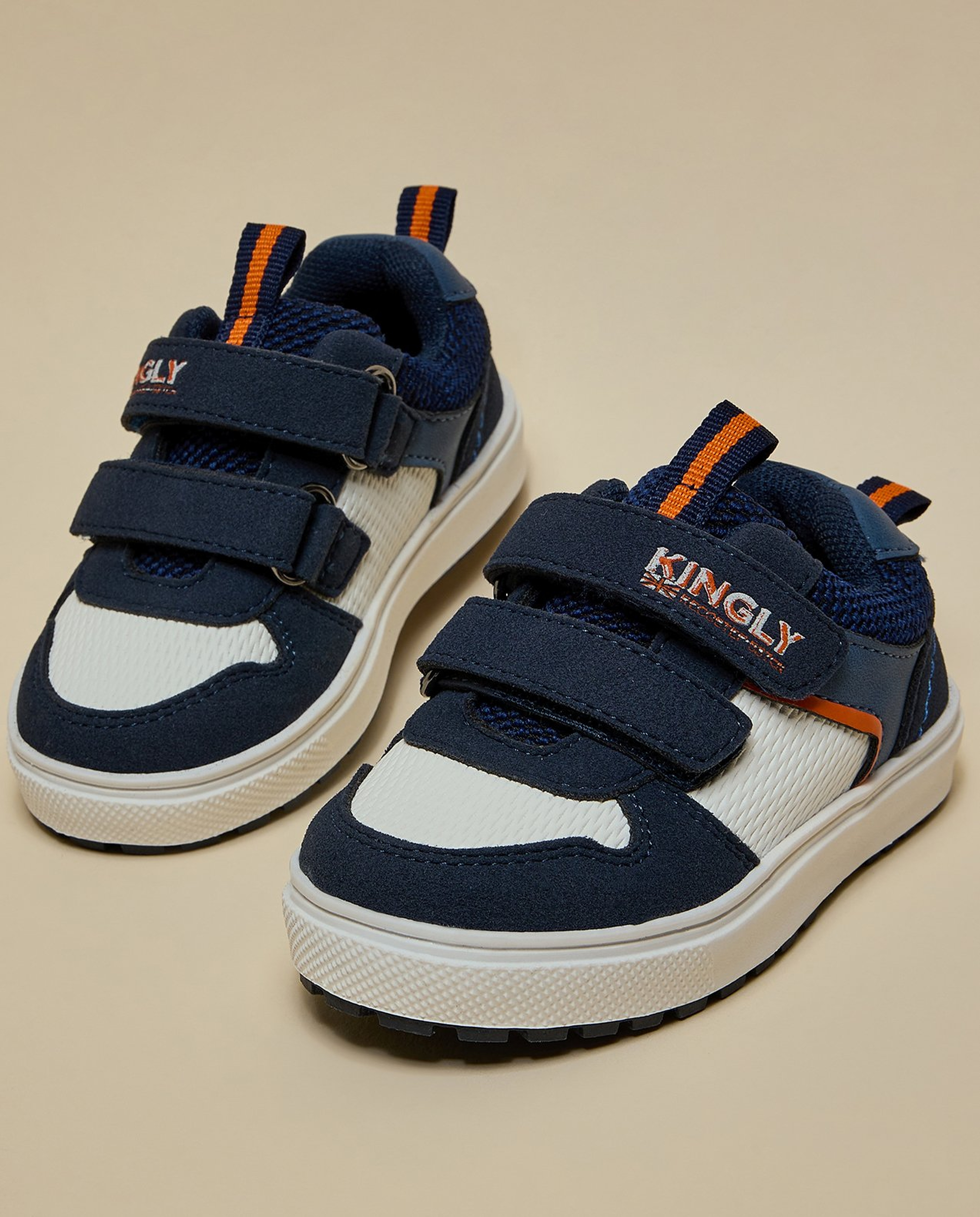 Color Block Velcro Shoes