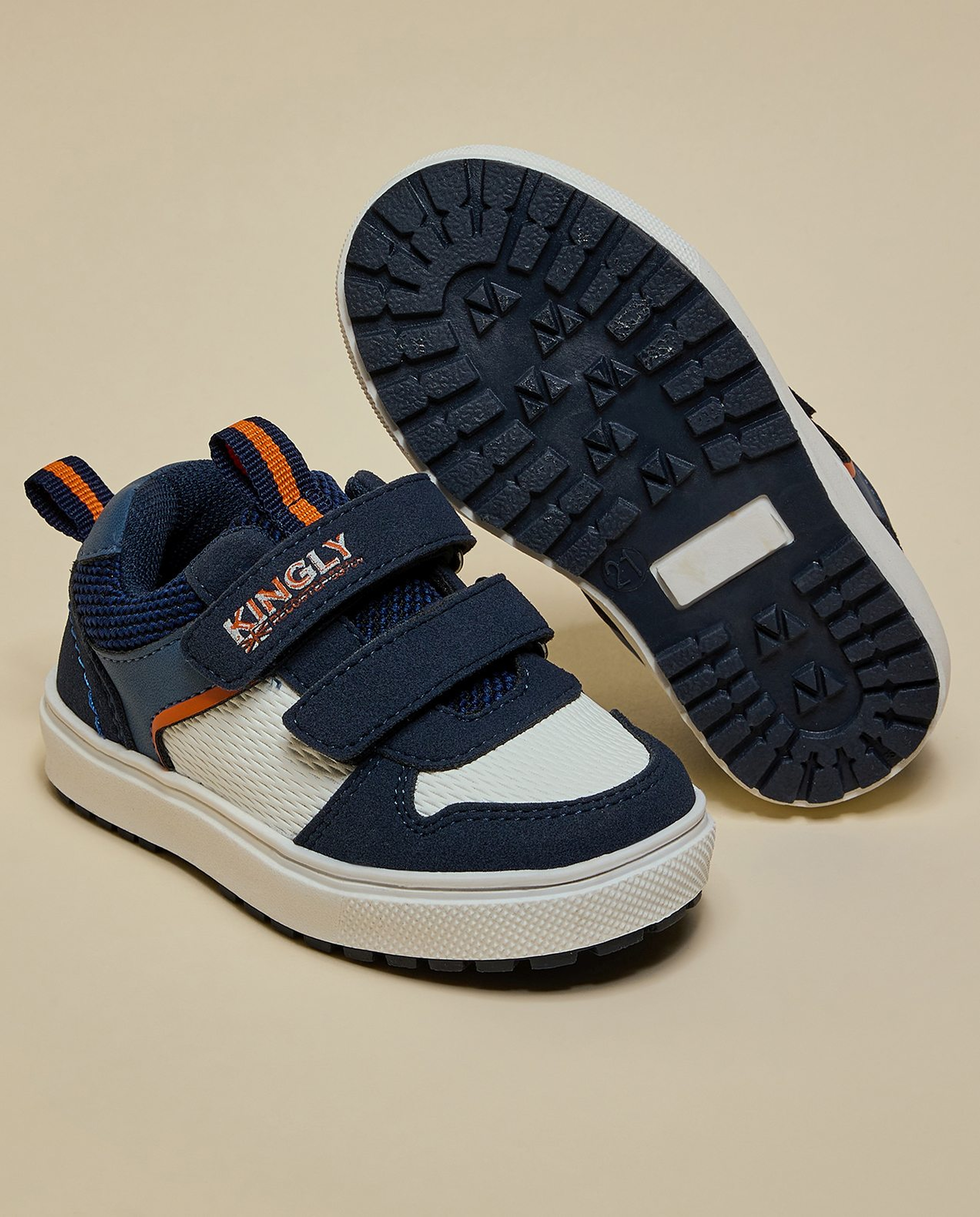 Color Block Velcro Shoes