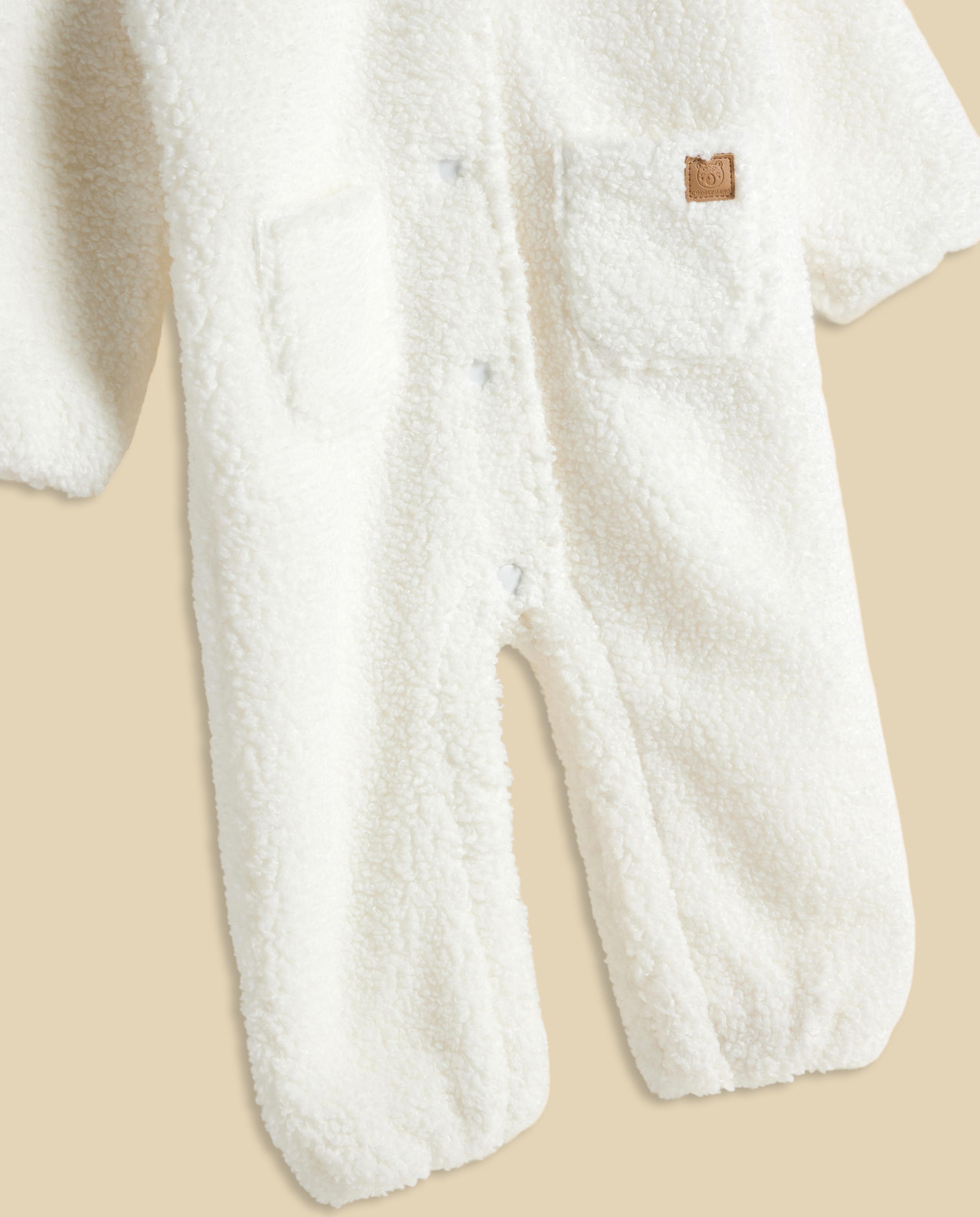 Sherpa Hooded Footed Sleepsuit