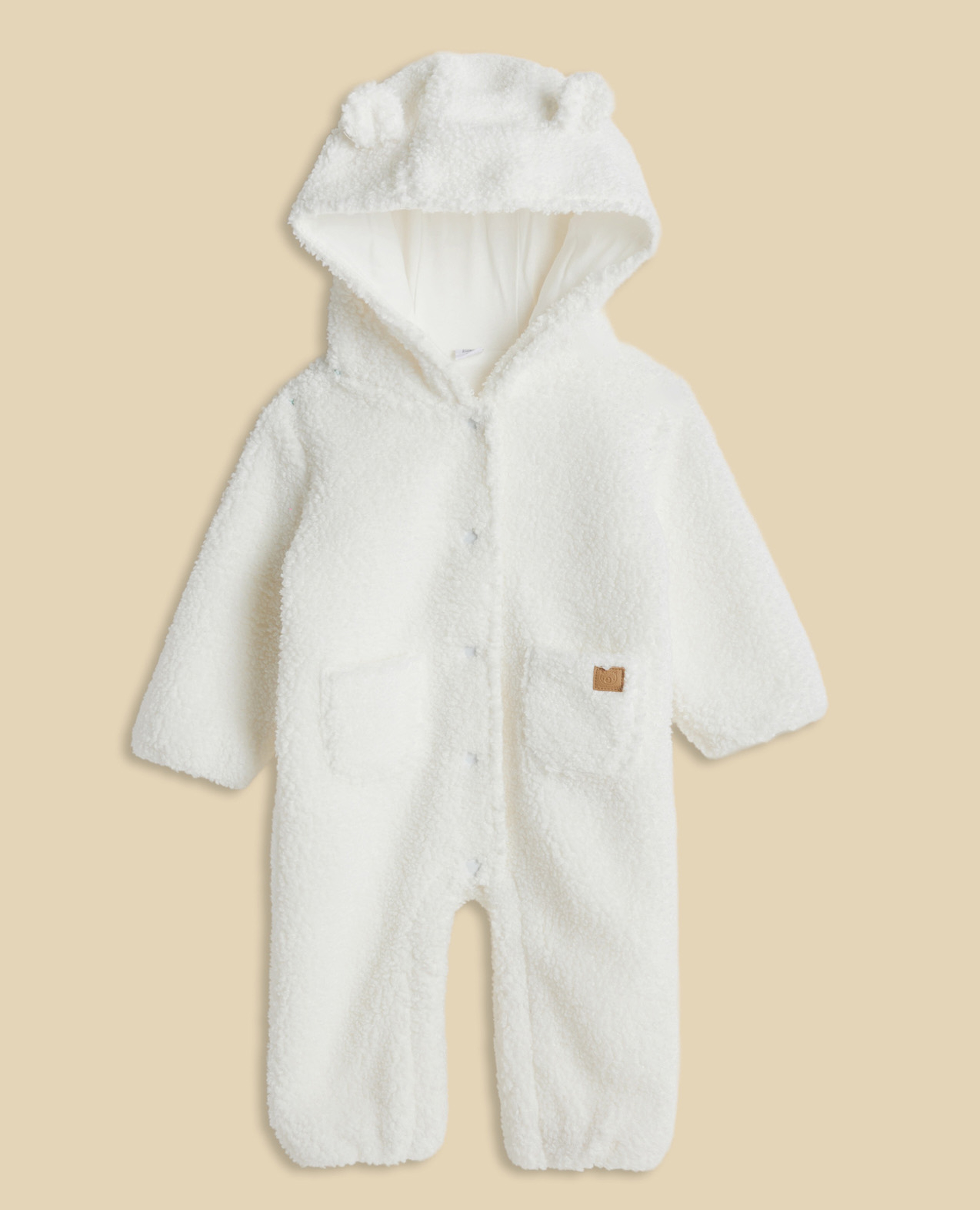 Sherpa Hooded Footed Sleepsuit