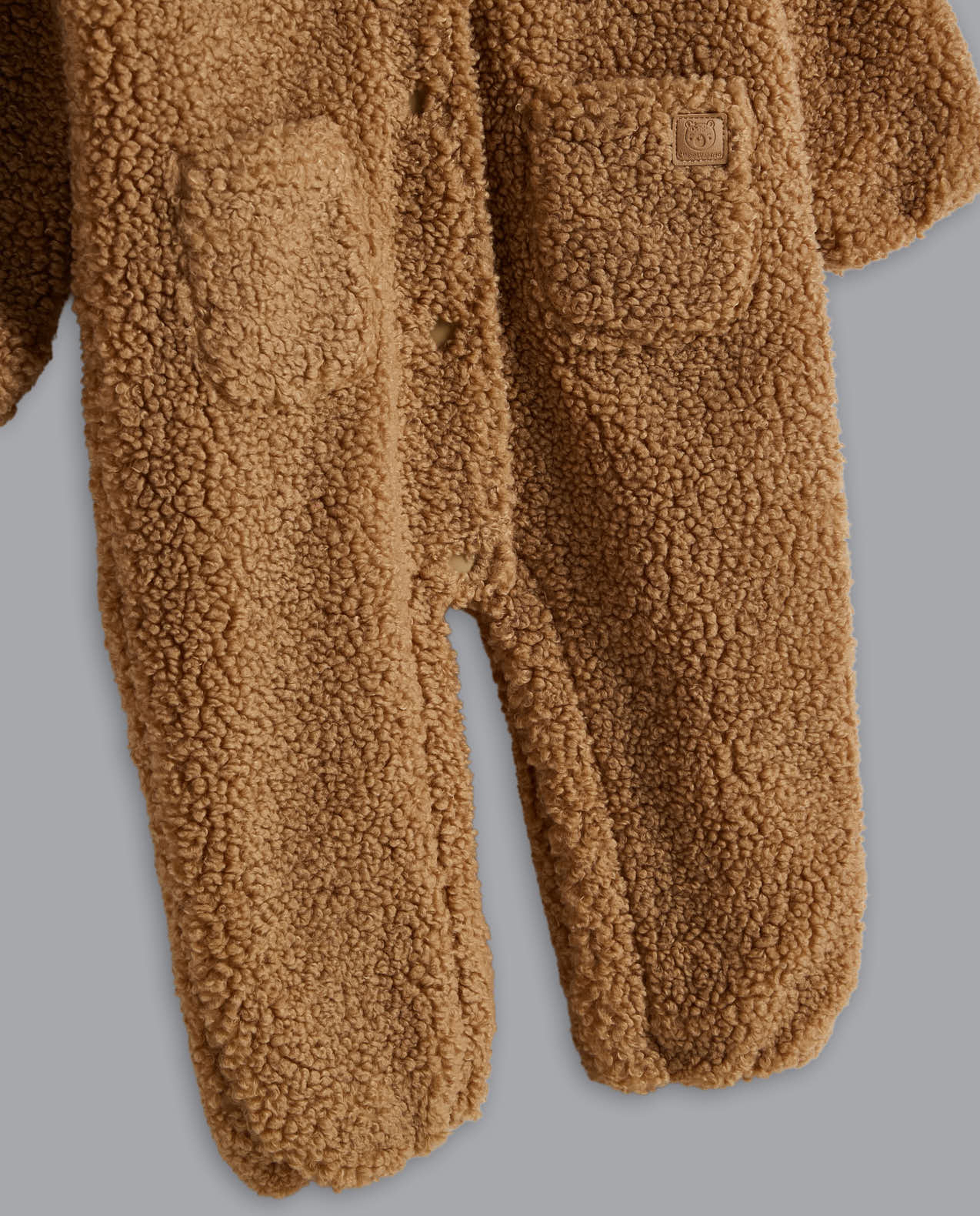 Sherpa Hooded Footed Sleepsuit