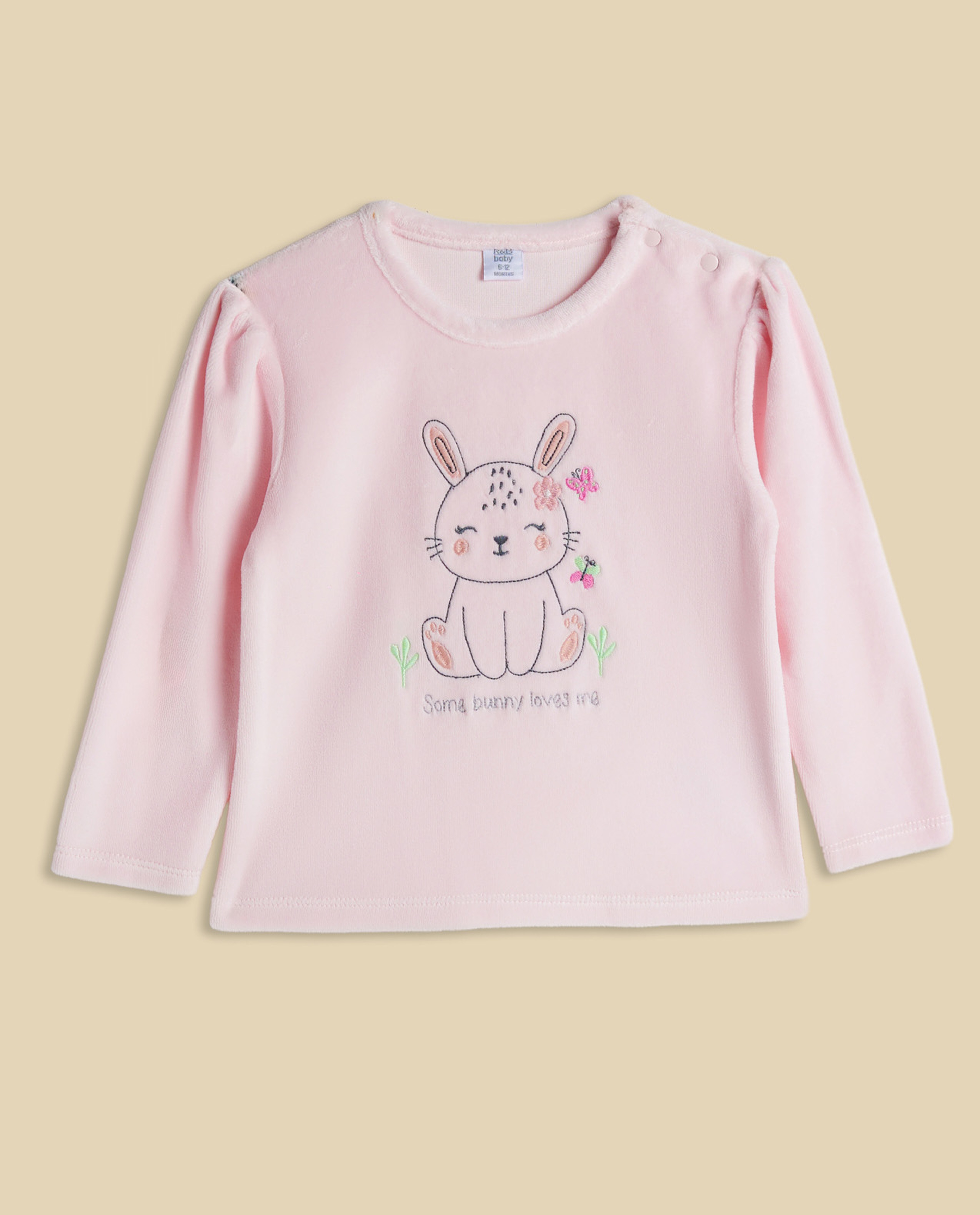 Embroidered Clothing Set with Headband