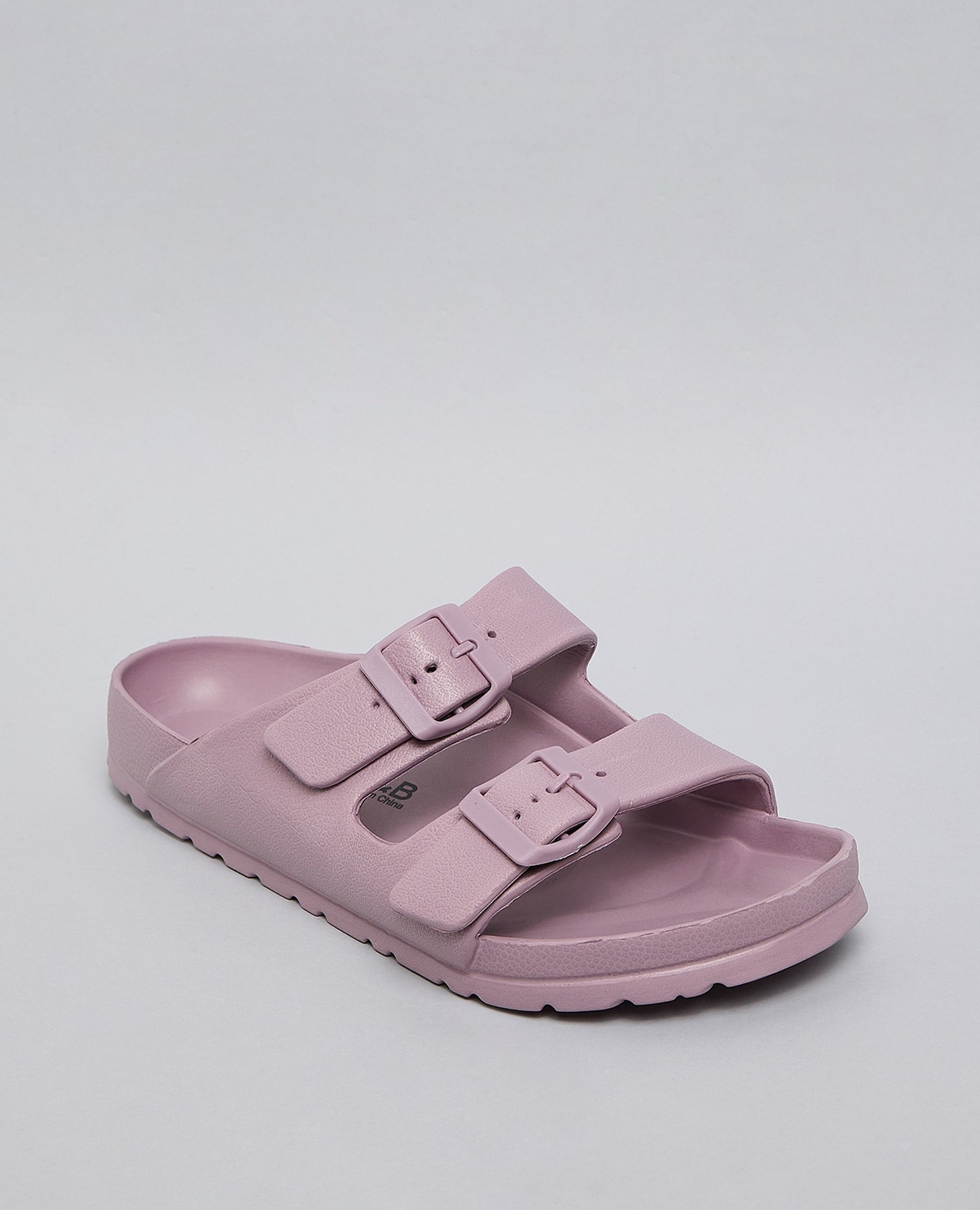 Solid Double Strap Slides