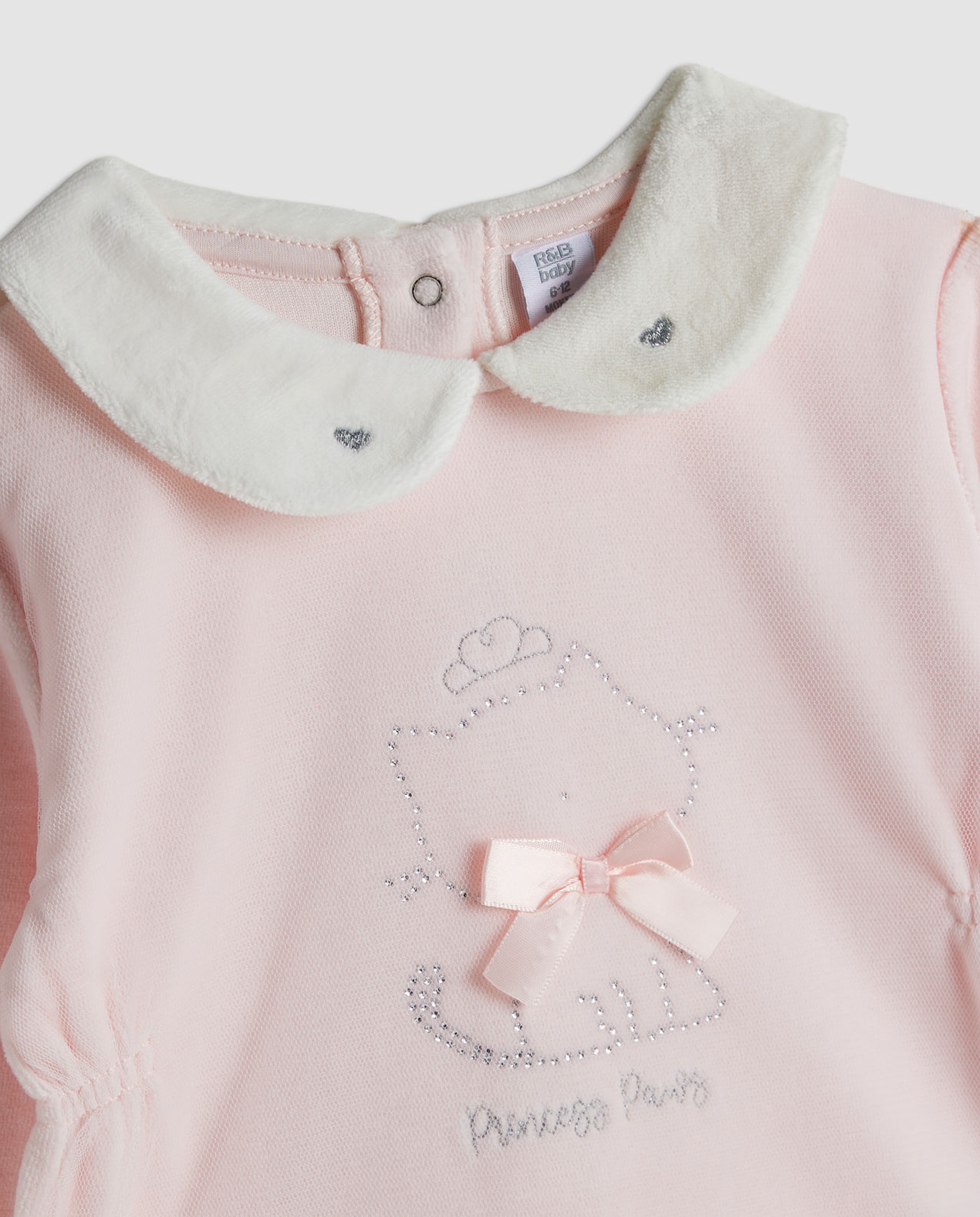 Appliqued Collared Clothing Set