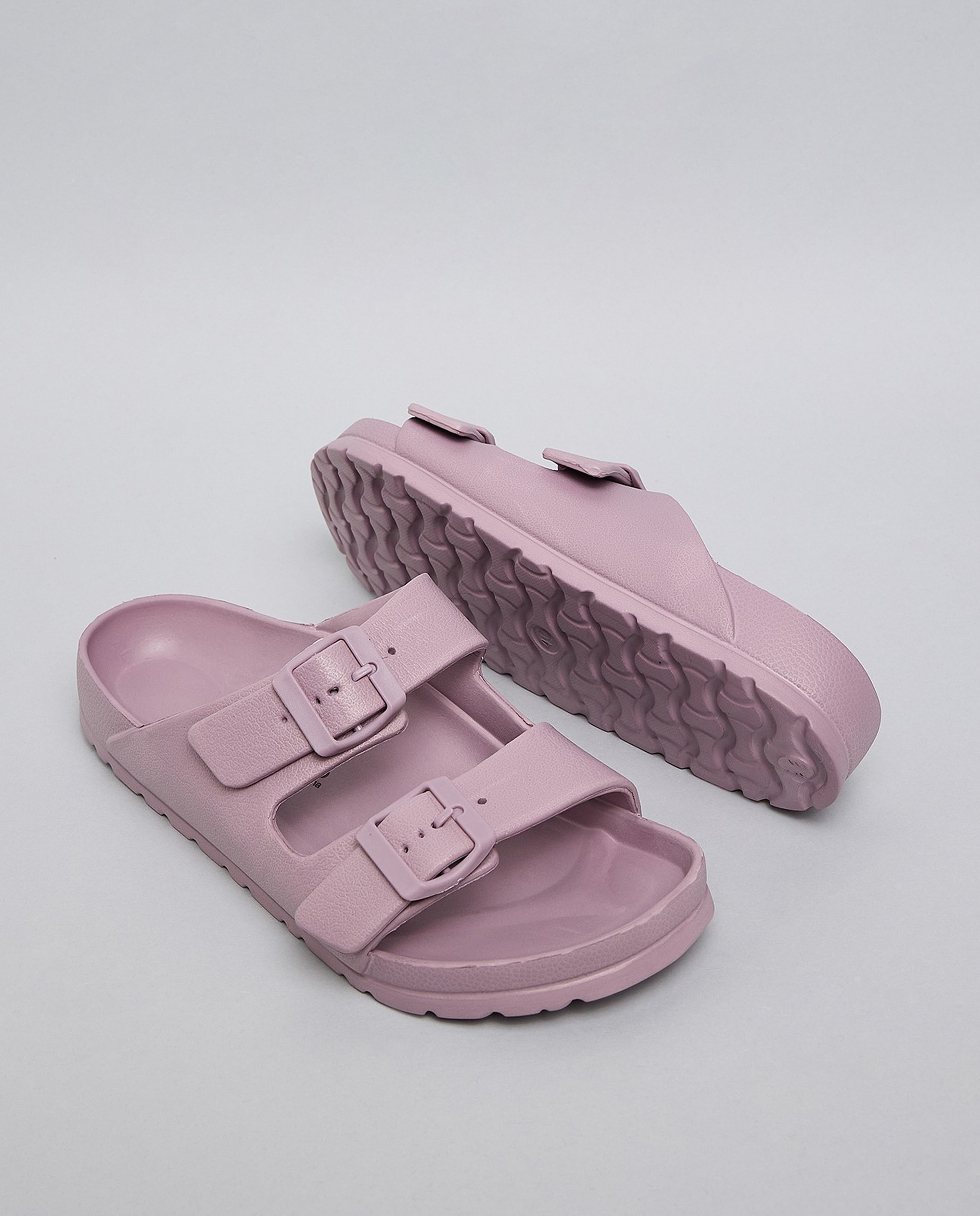 Solid Double Strap Slides