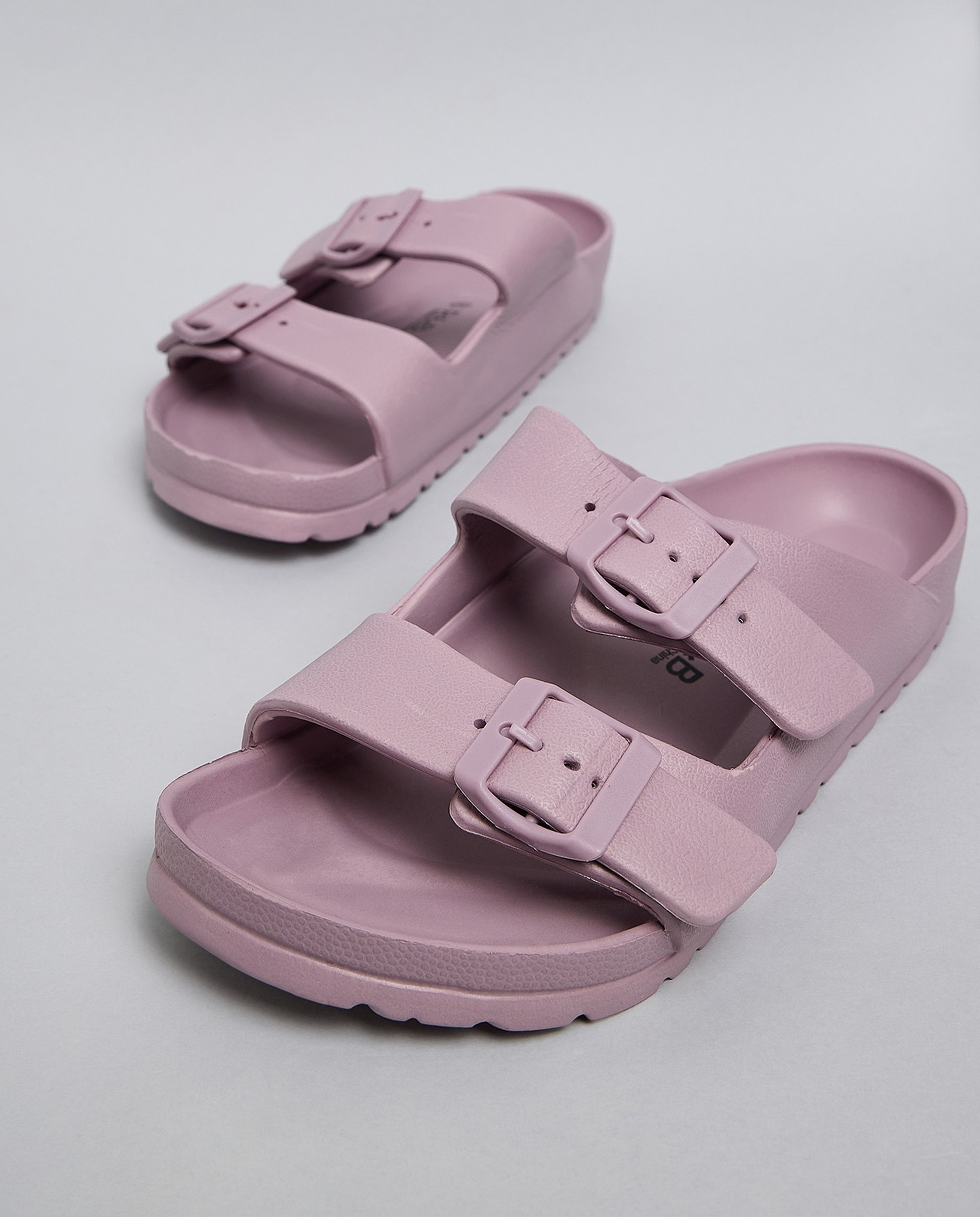 Solid Double Strap Slides