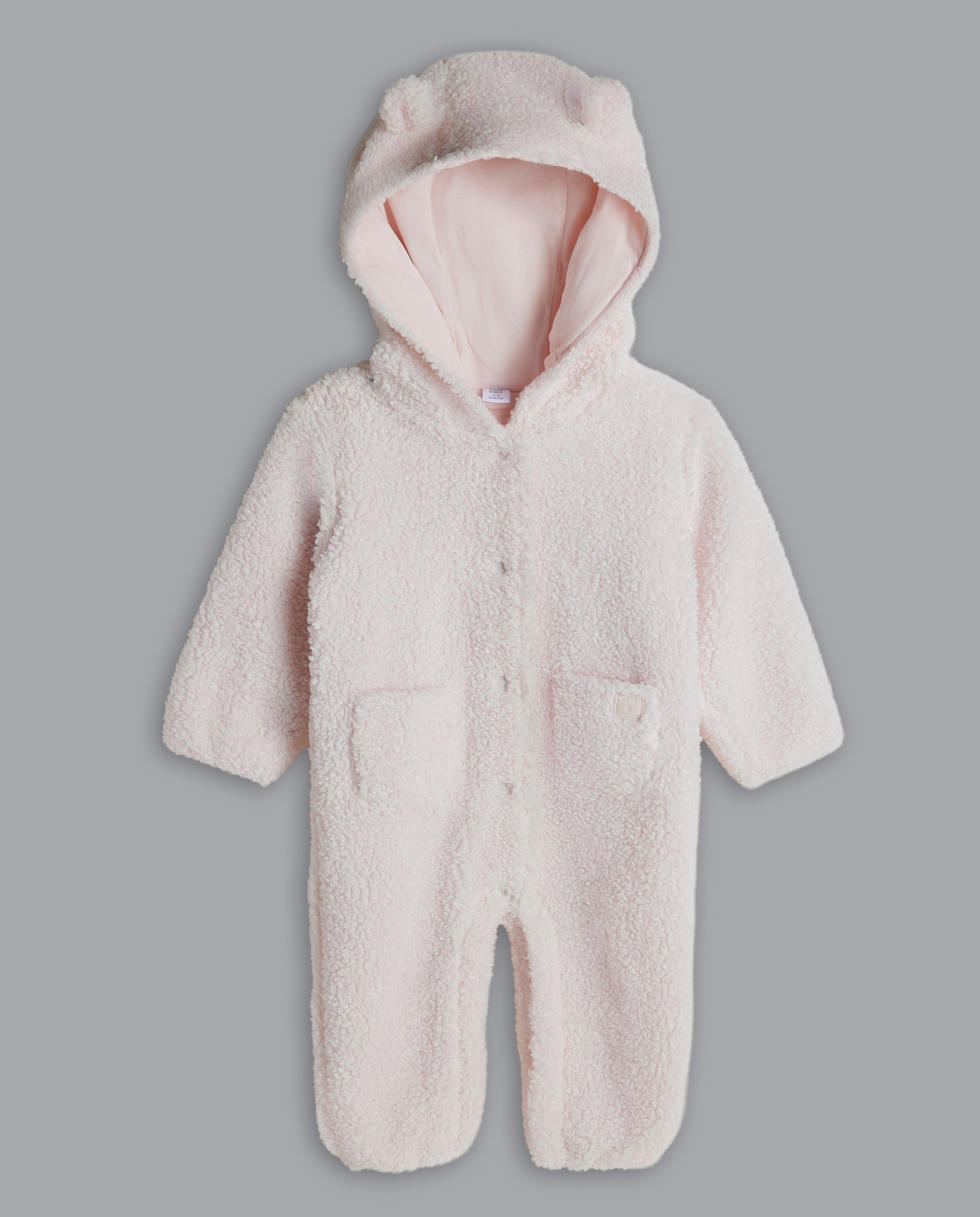 Sherpa Hooded Footed Sleepsuit
