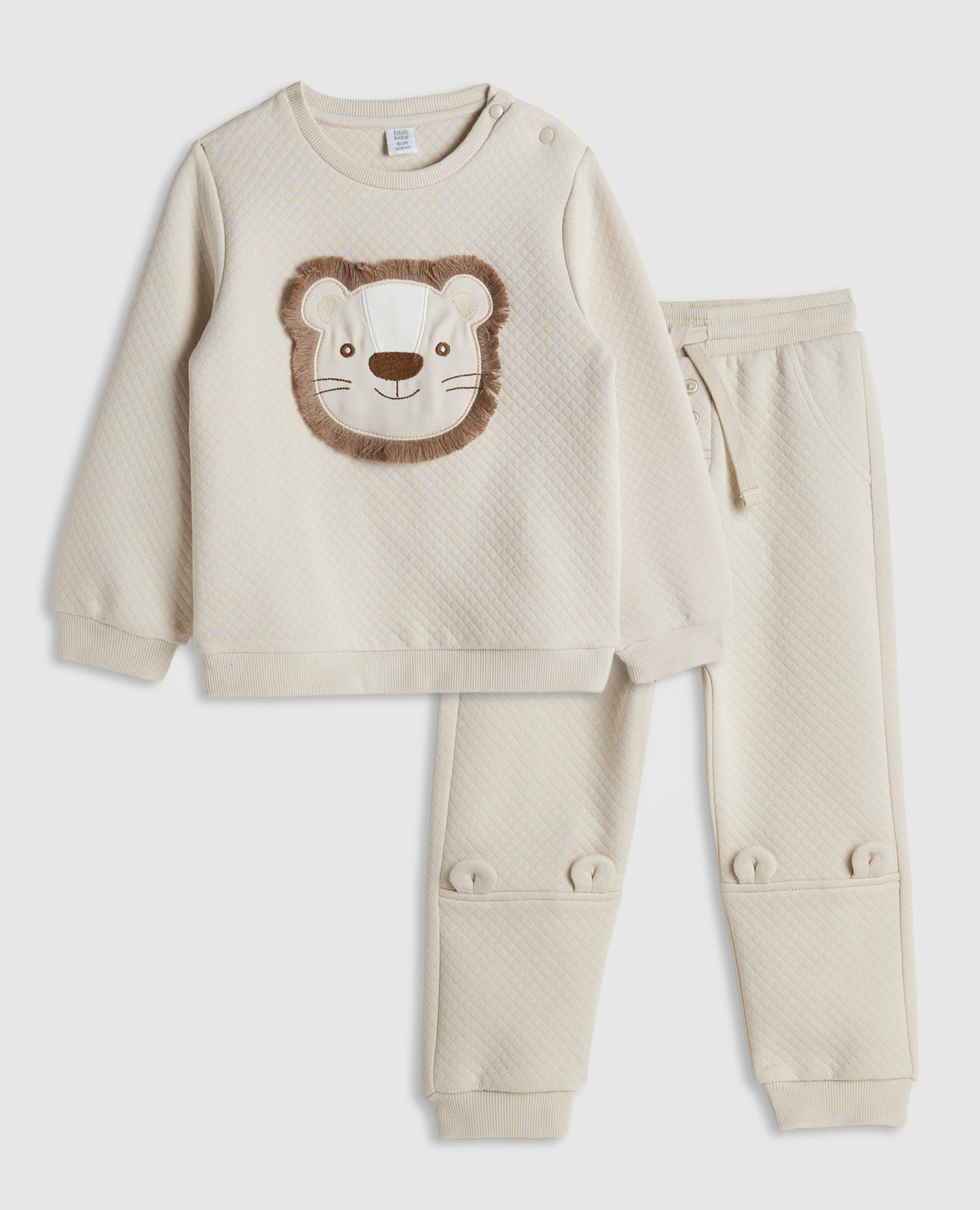 Appliqued Clothing Set with Headband