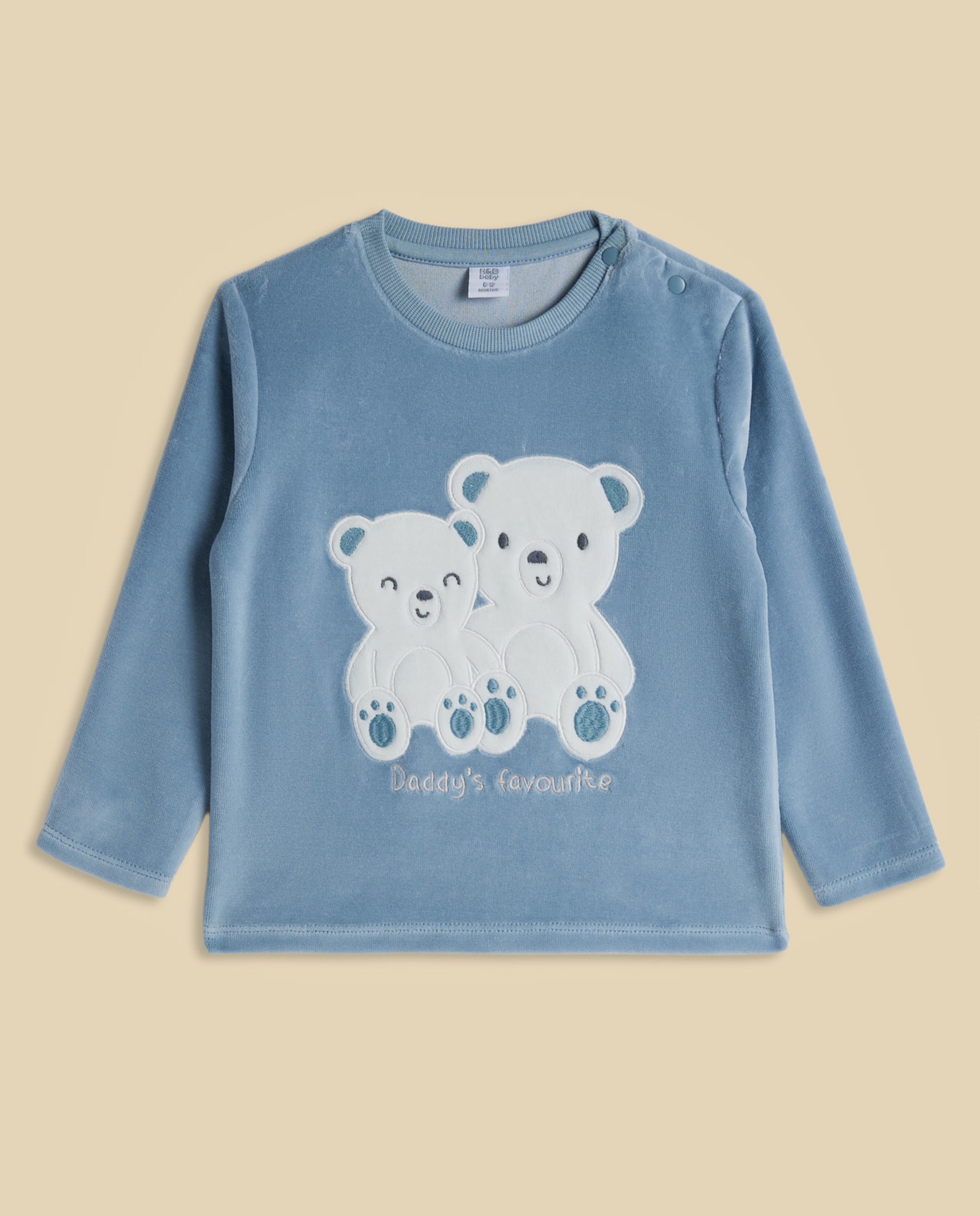 Appliqued Clothing Set with Headband