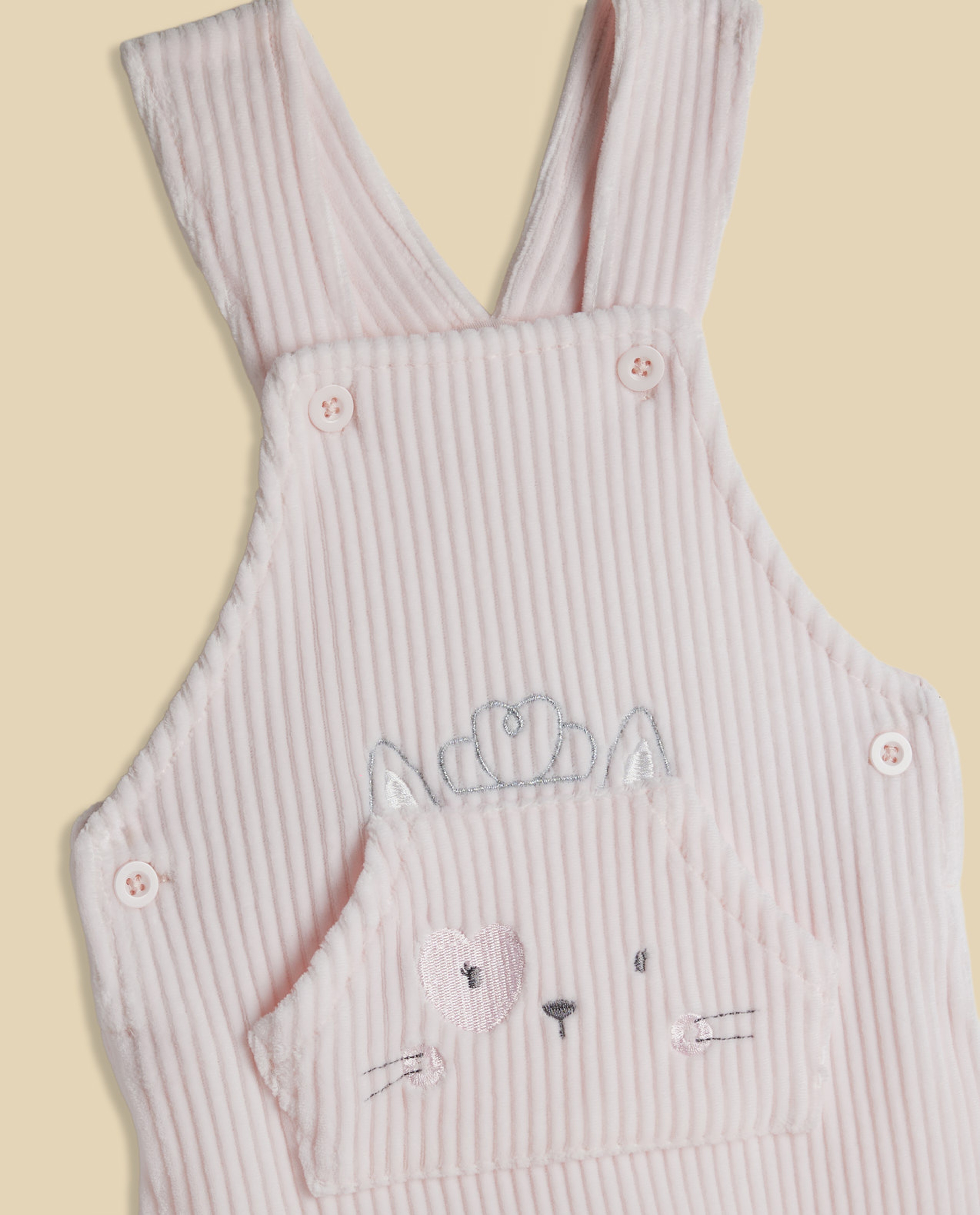 Solid Top and Ribbed Rompers