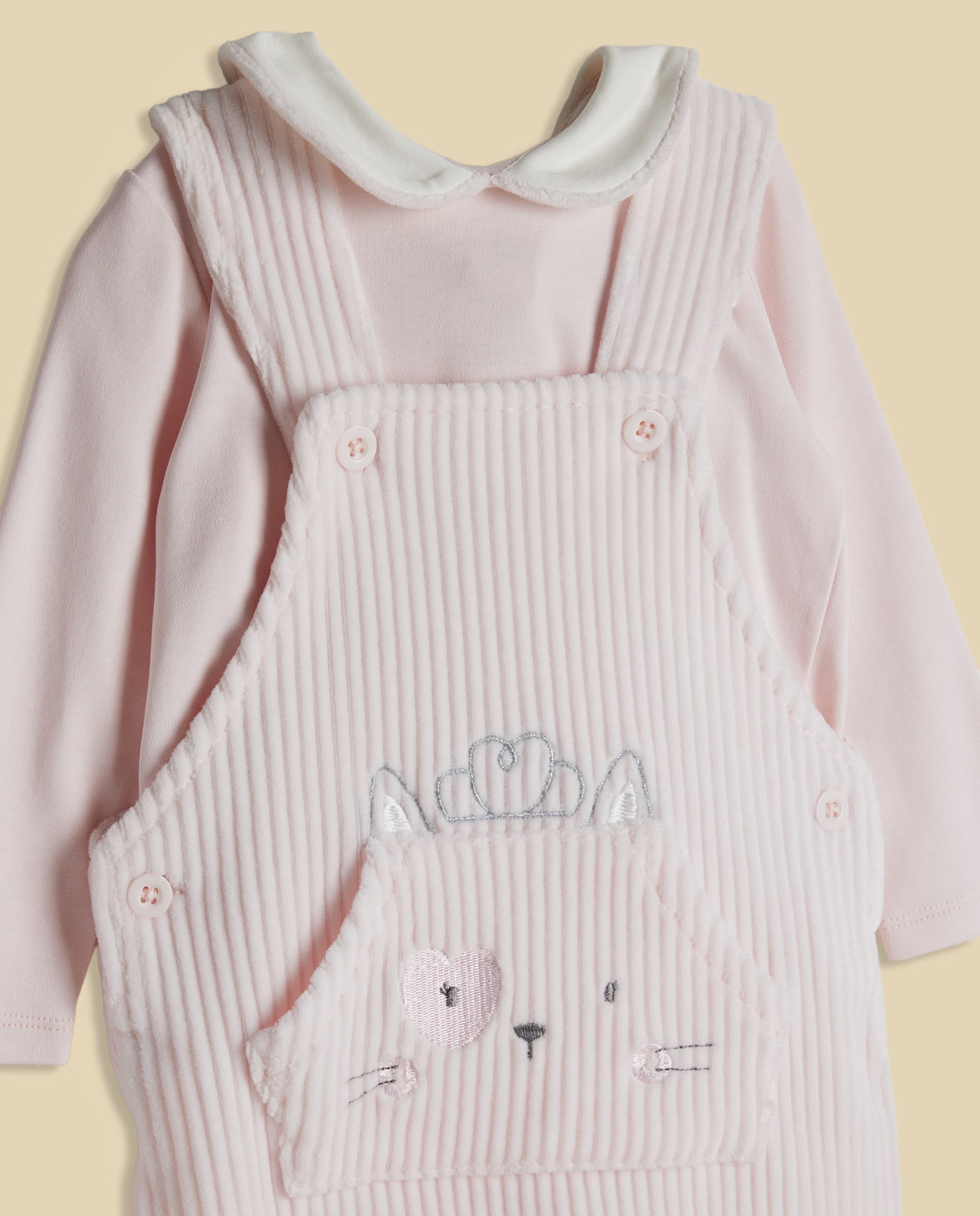 Solid Top and Ribbed Rompers