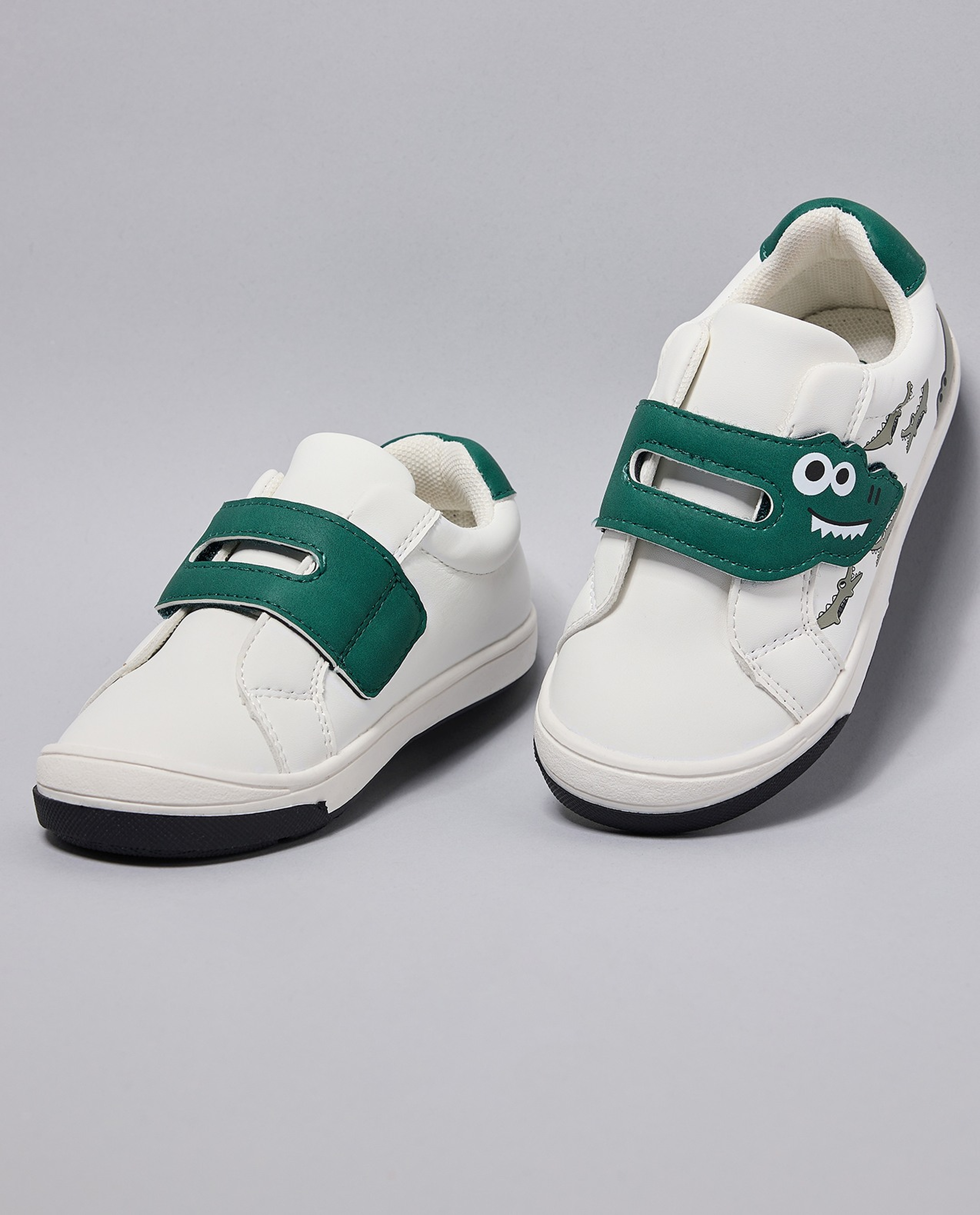 Crocodile Appliqued Velcro Shoes