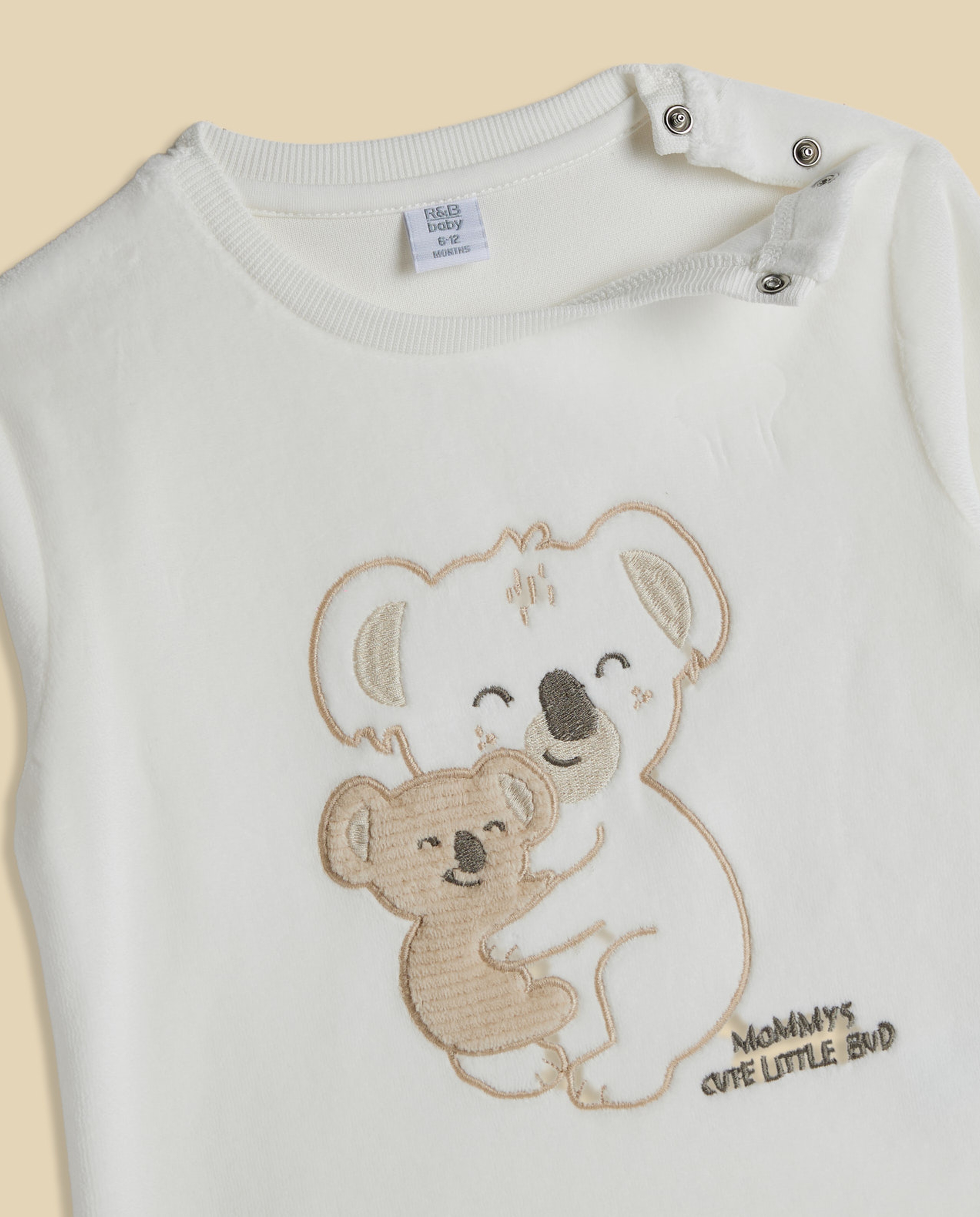 Appliqued Clothing Set with Headband