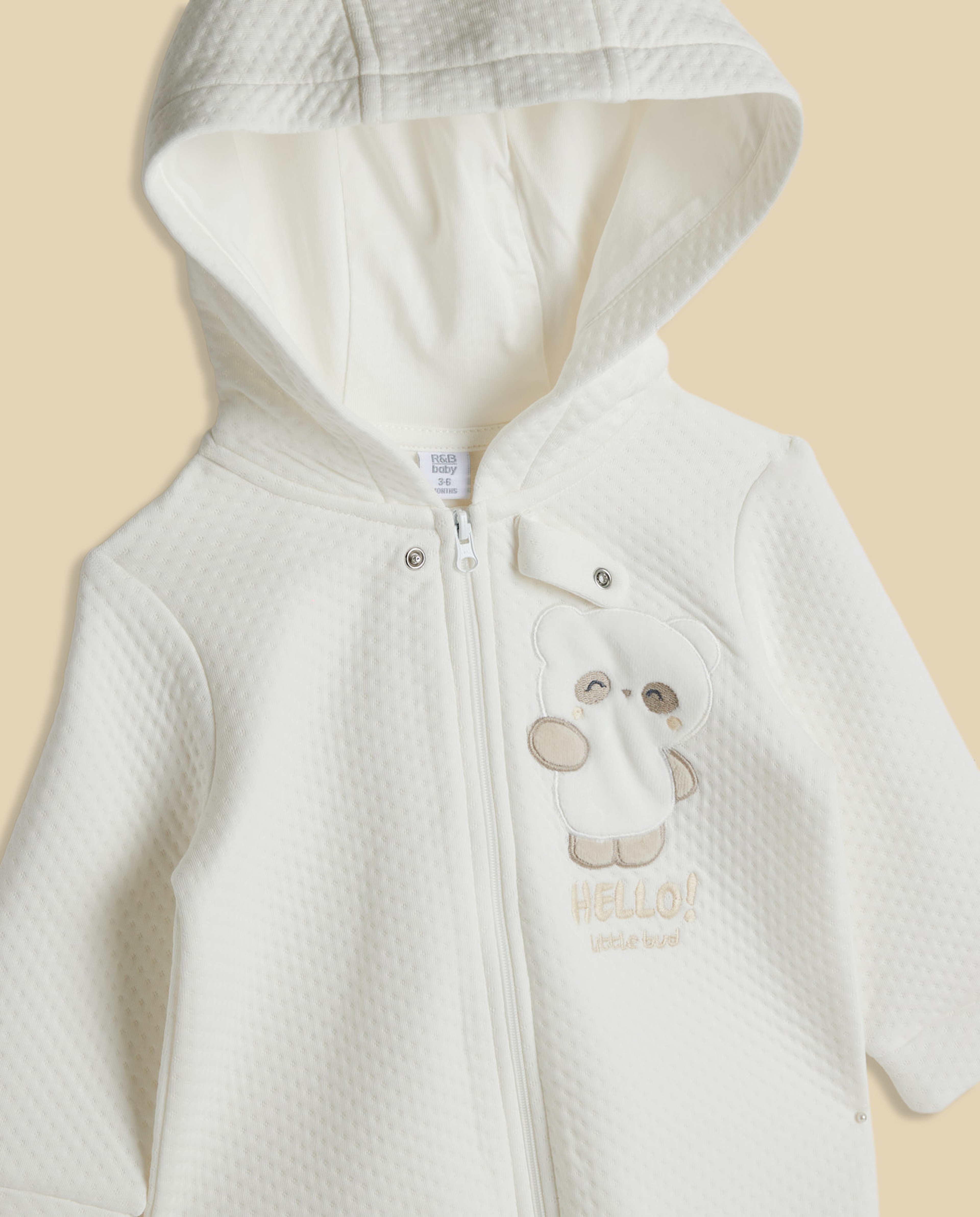 Appliqued Hooded Sleepsuit