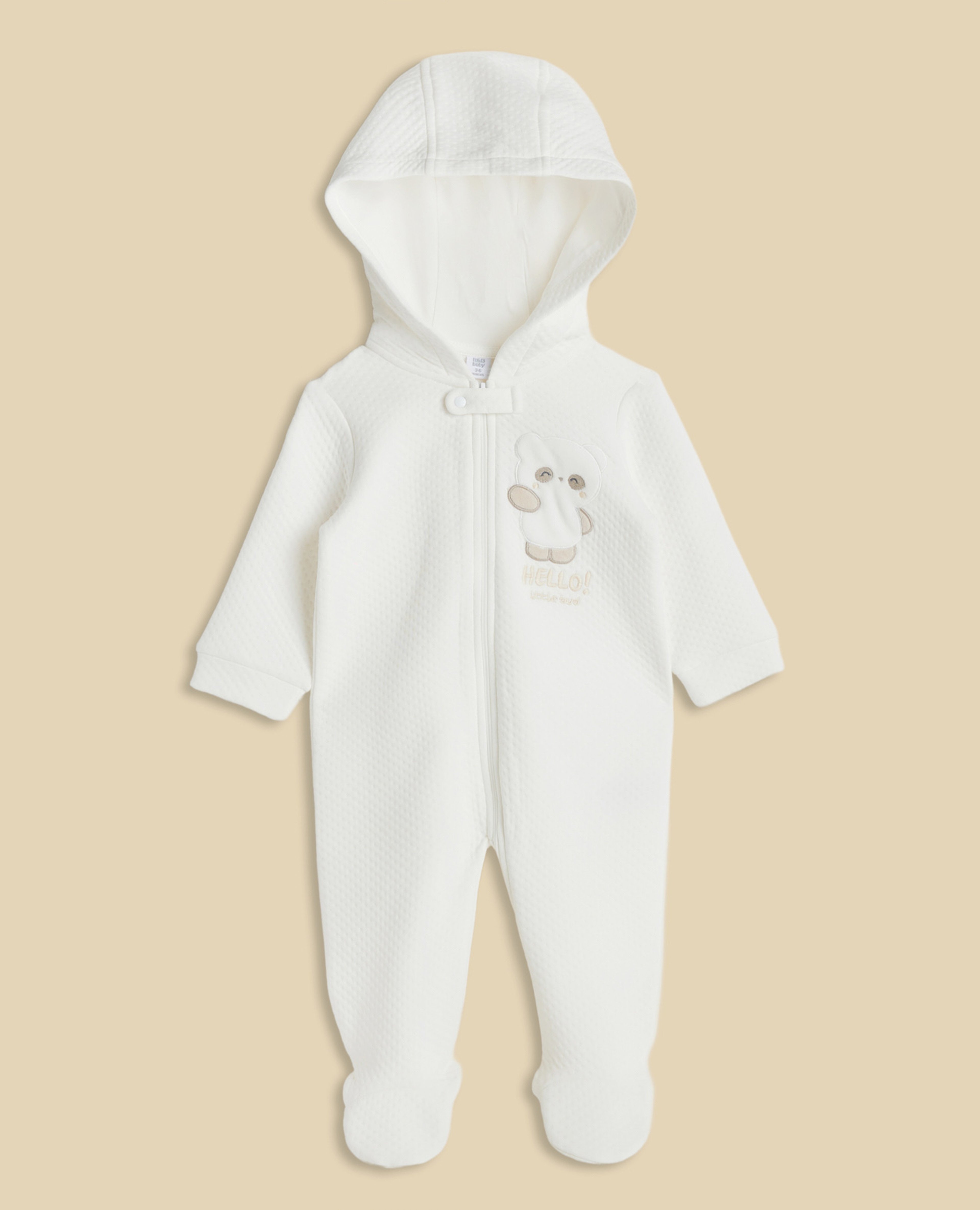 Appliqued Hooded Sleepsuit