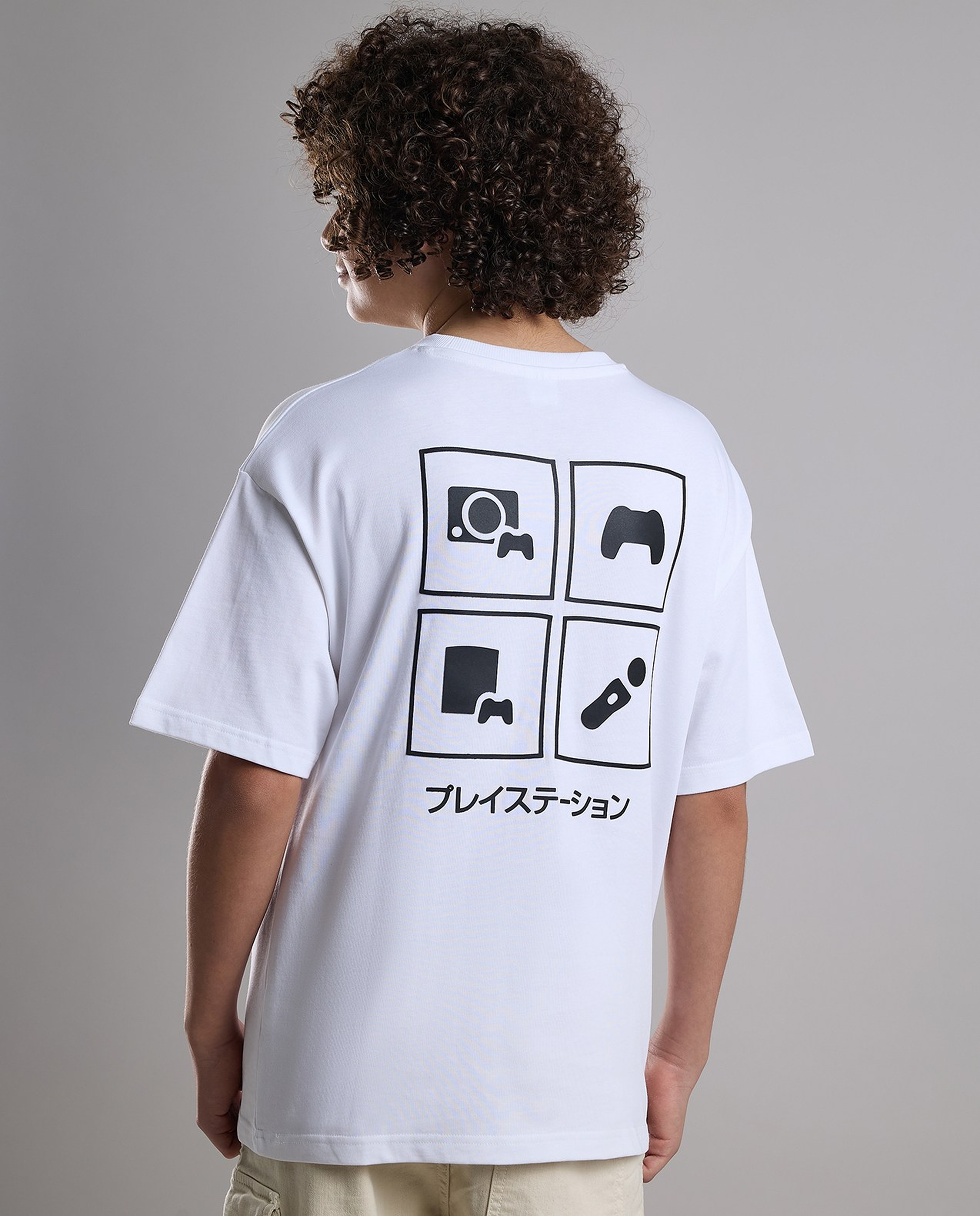 Printed T-Shirt with Crew Neck and Short Sleeves