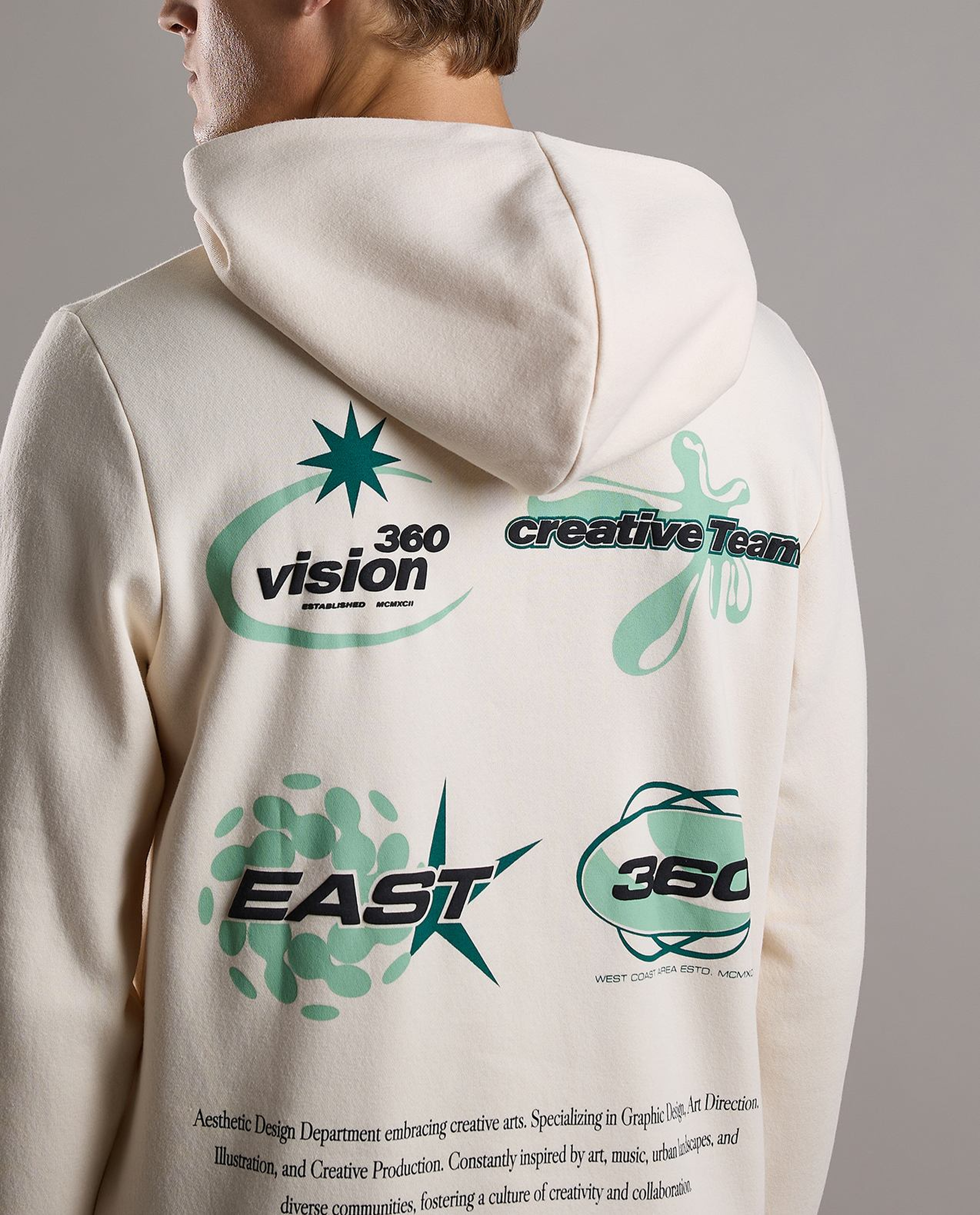 Printed Hoodie with Long Sleeves