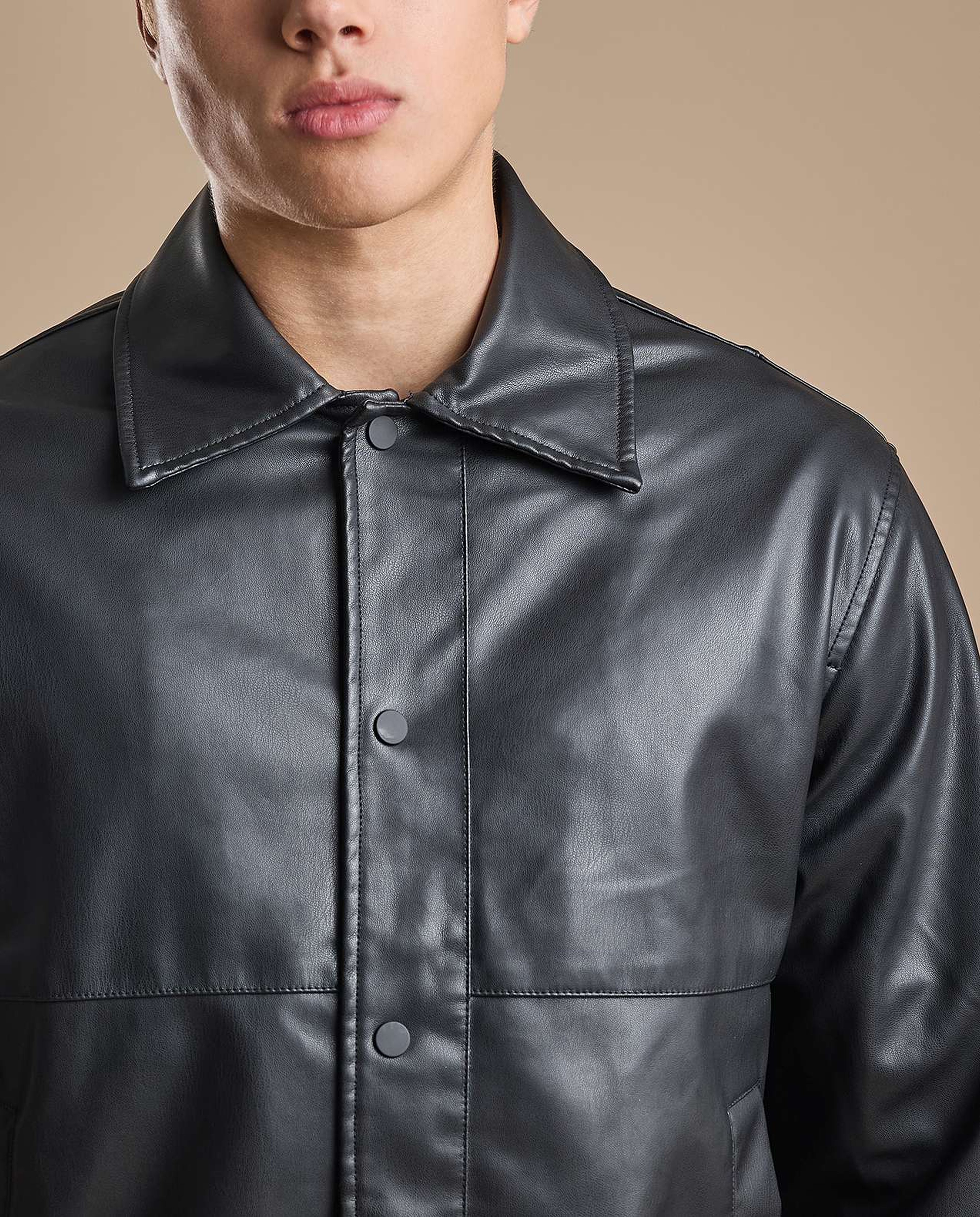 Solid Jacket with Zipper Closure