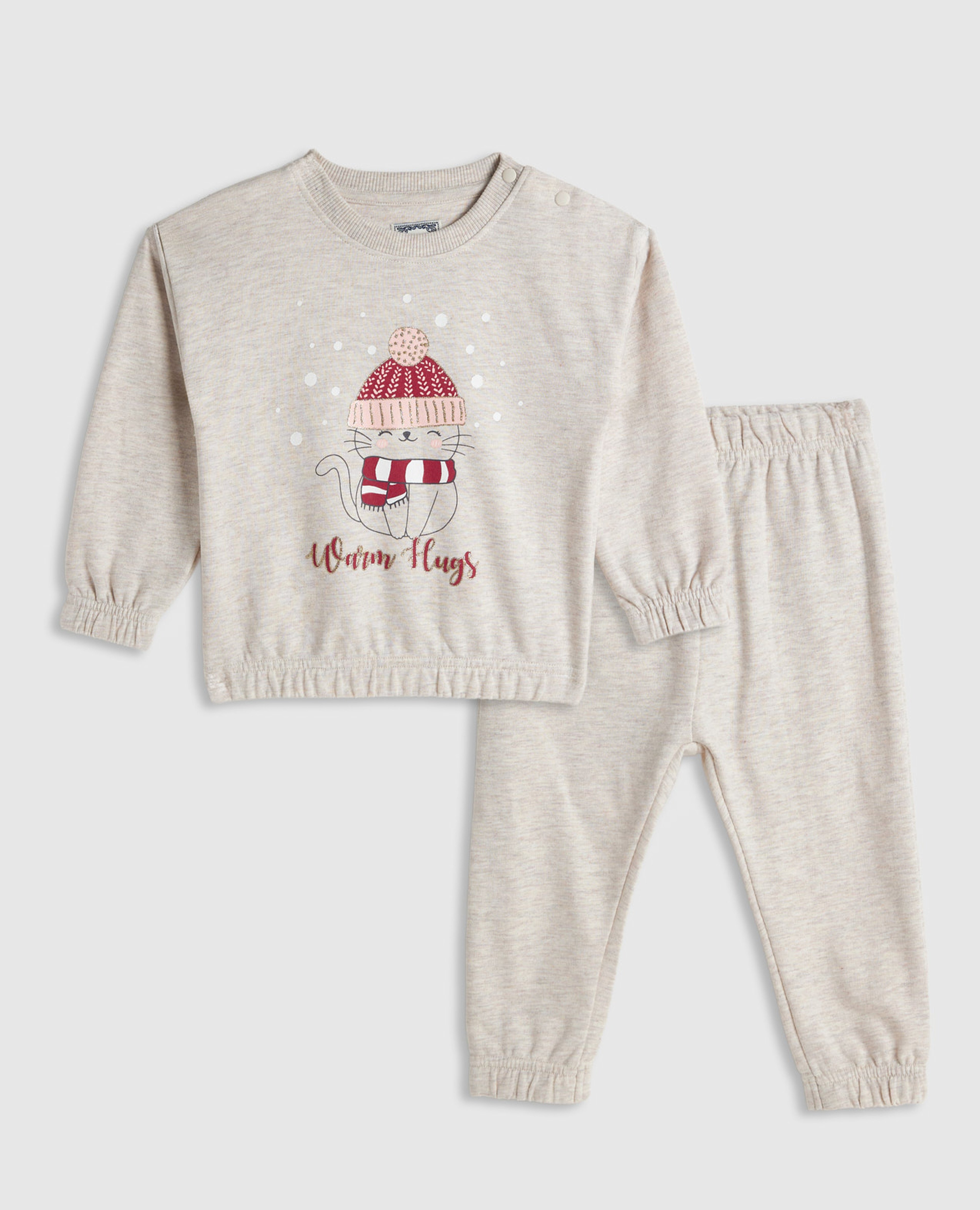 طقم ملابس بطبعة