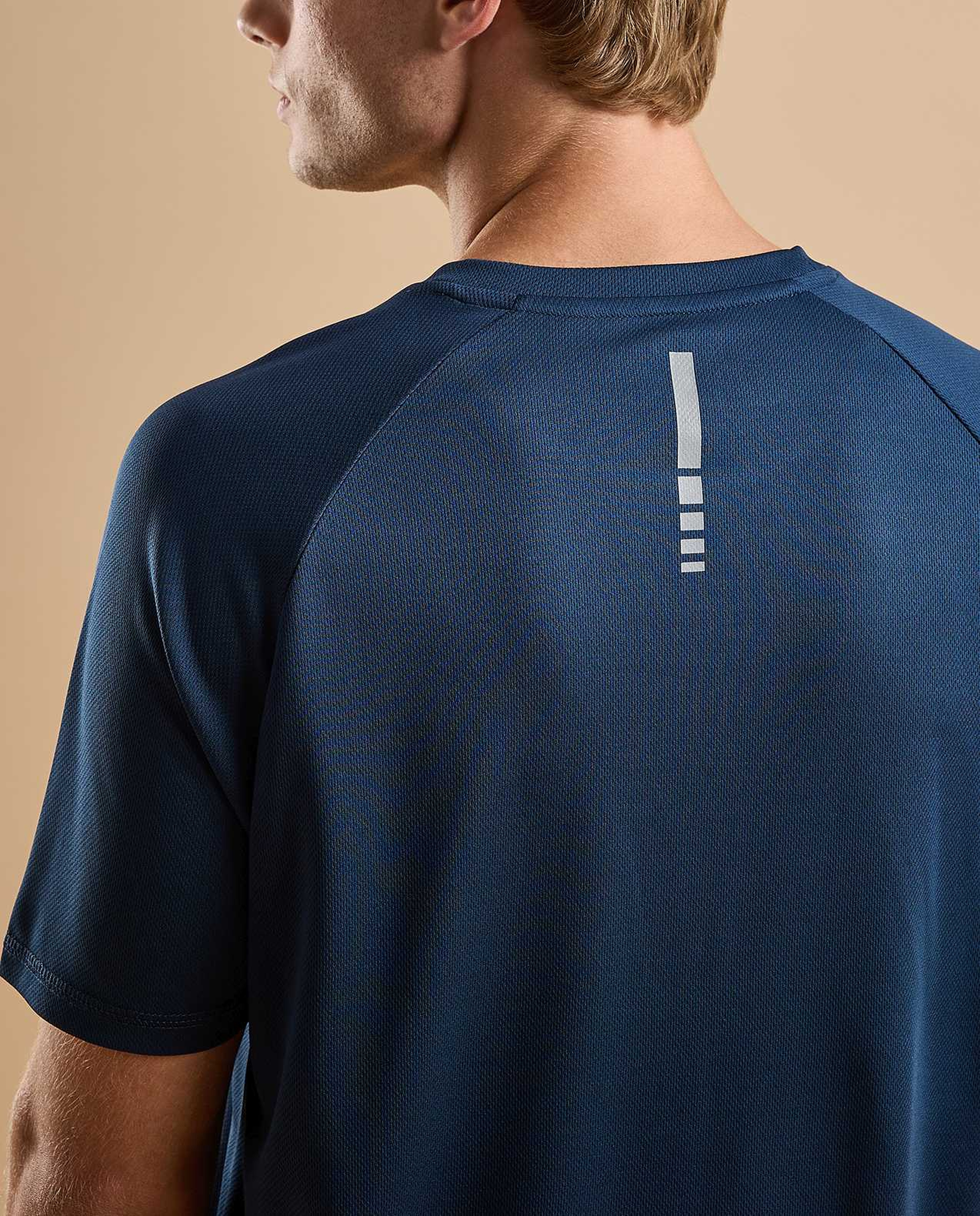 Logo Detail Active T-Shirt with Crew Neck and Short Sleeves