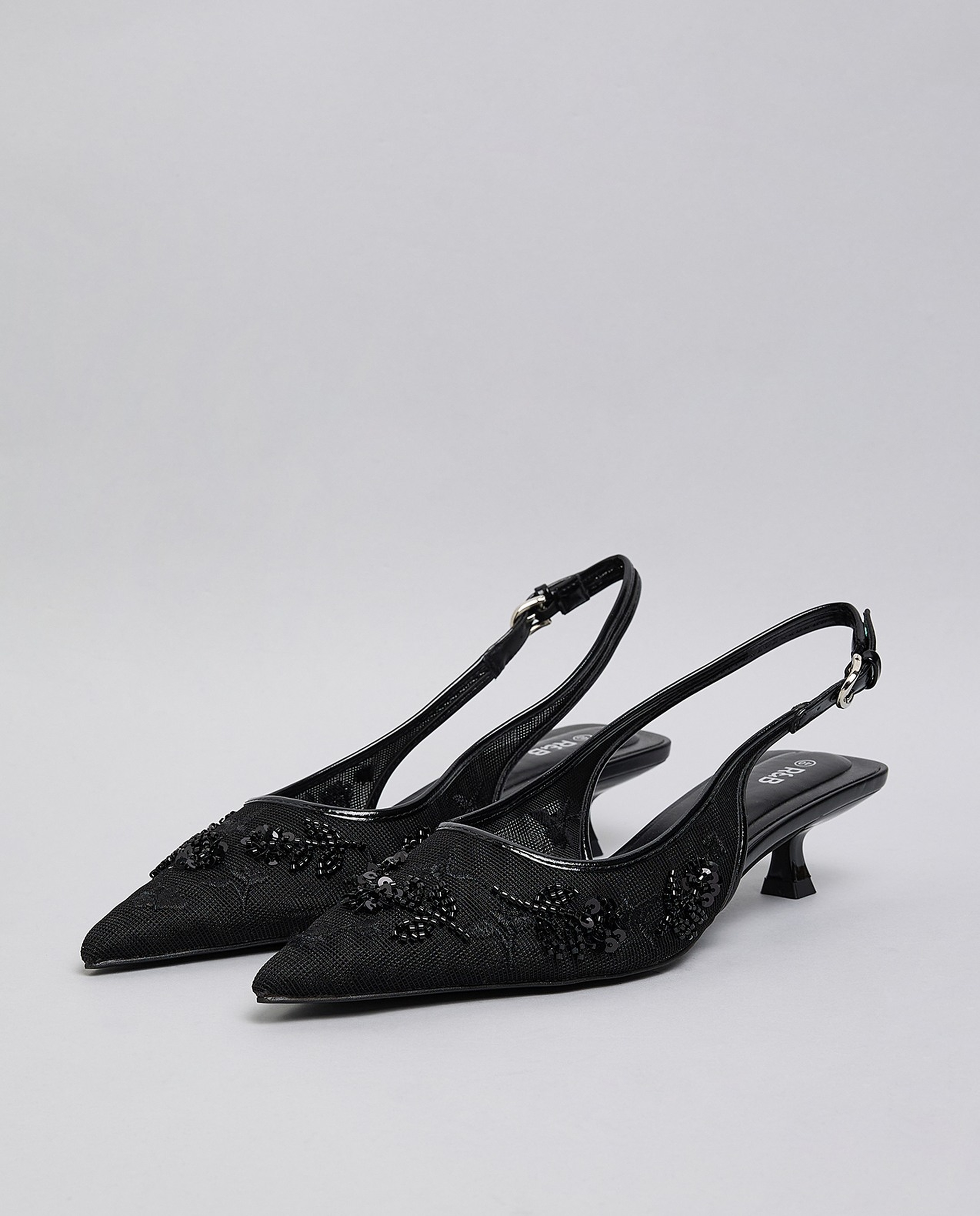 Embellished Slingback Pumps