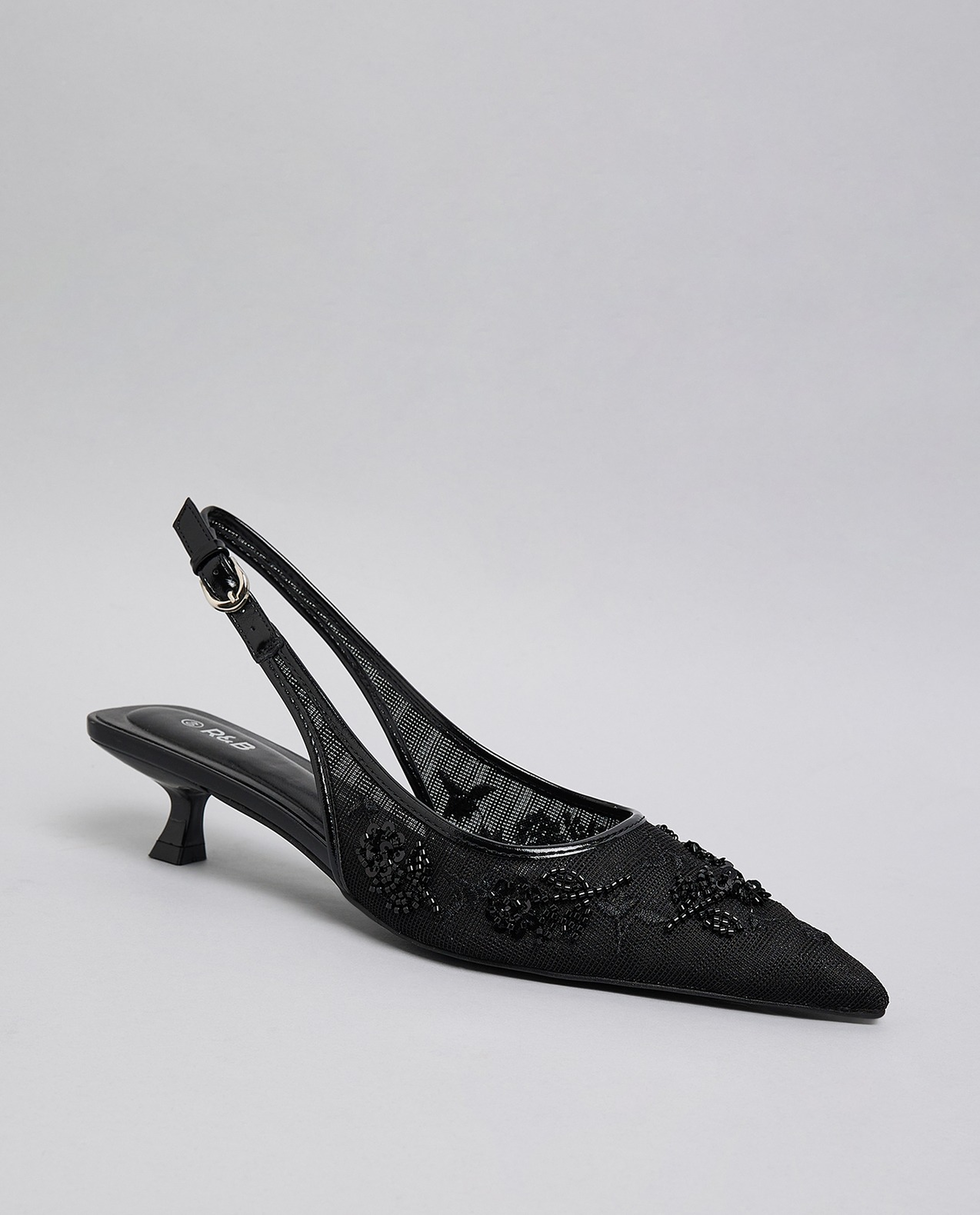 Embellished Slingback Pumps