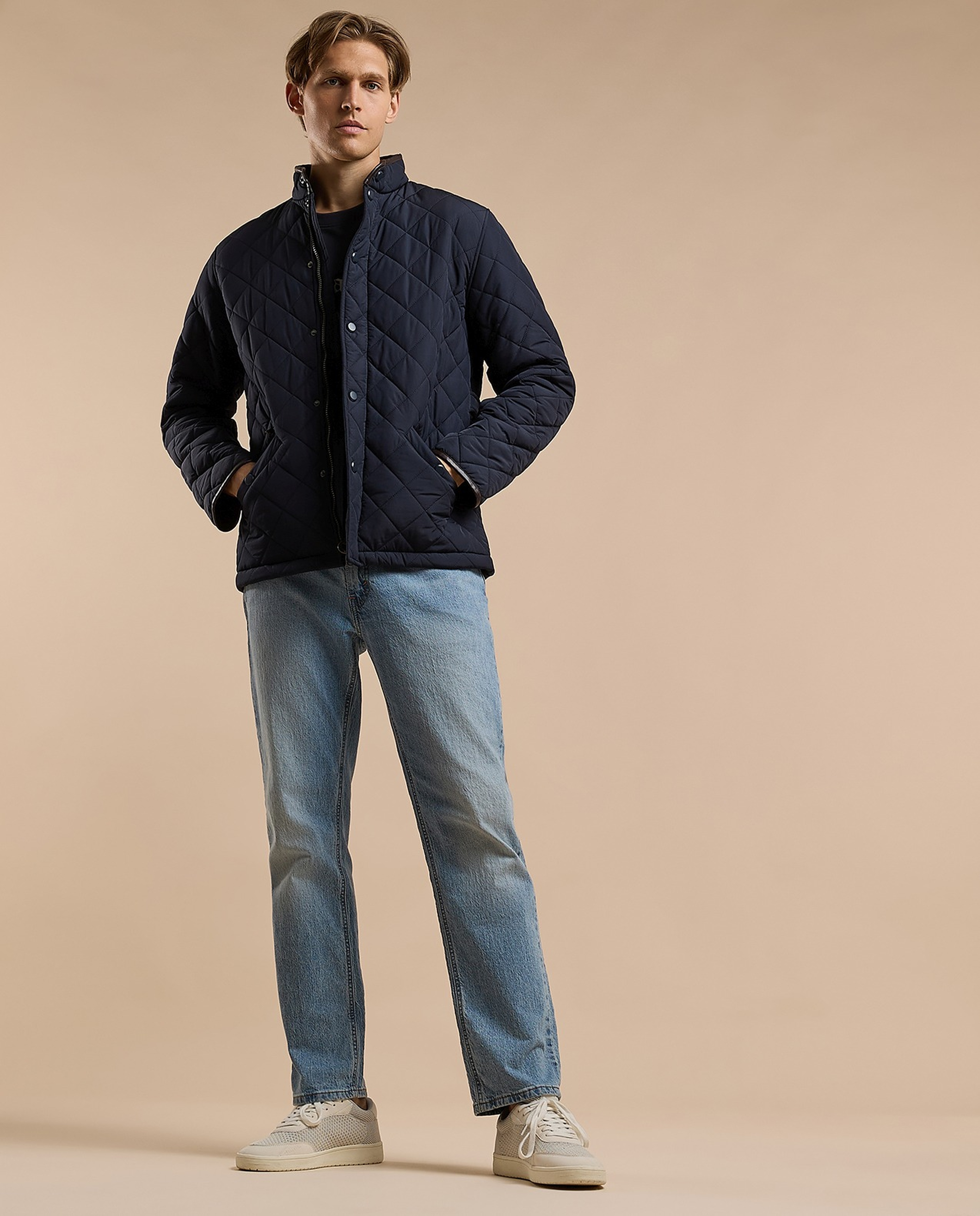 Quilted Jacket with Button Closure