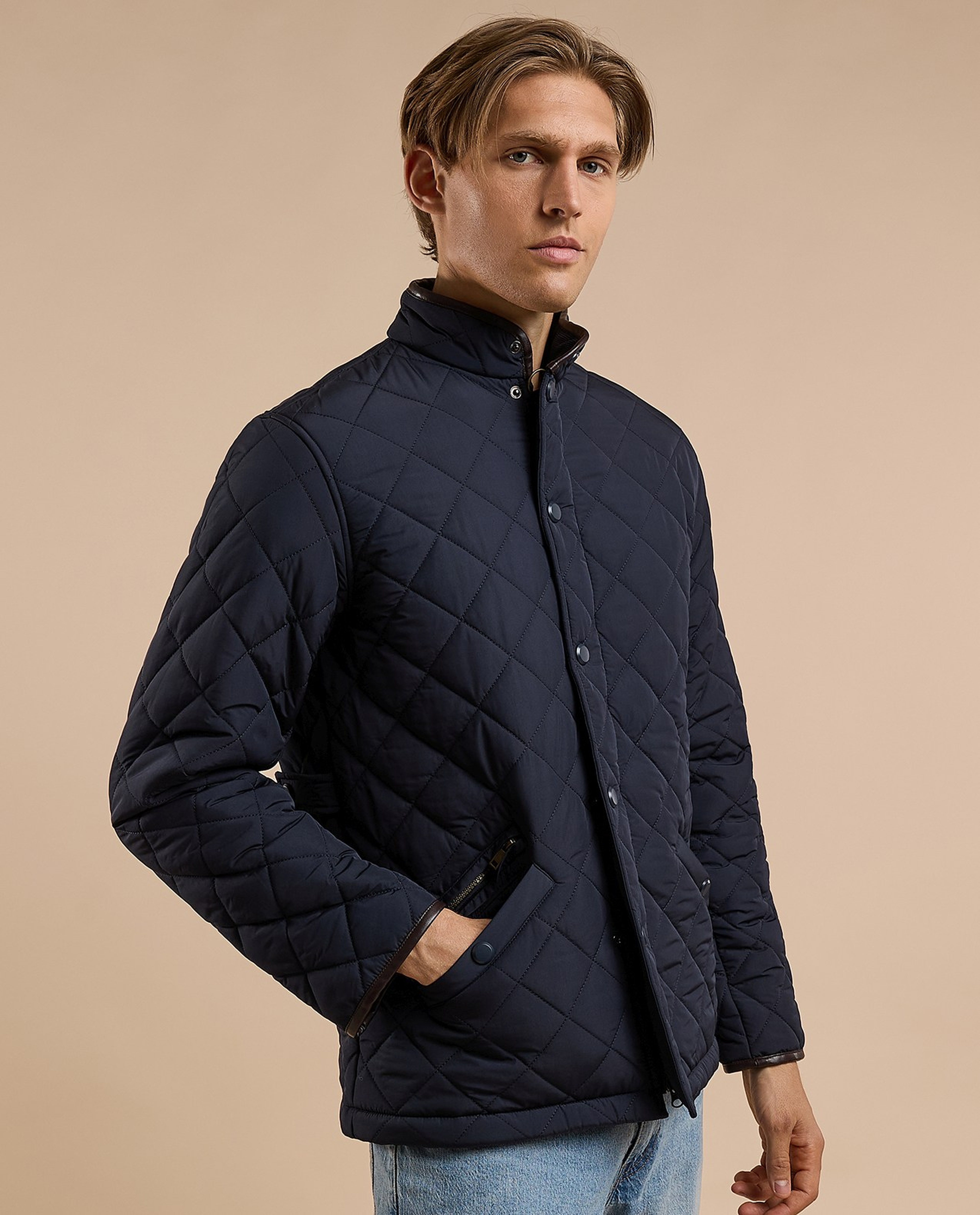 Quilted Jacket with Button Closure