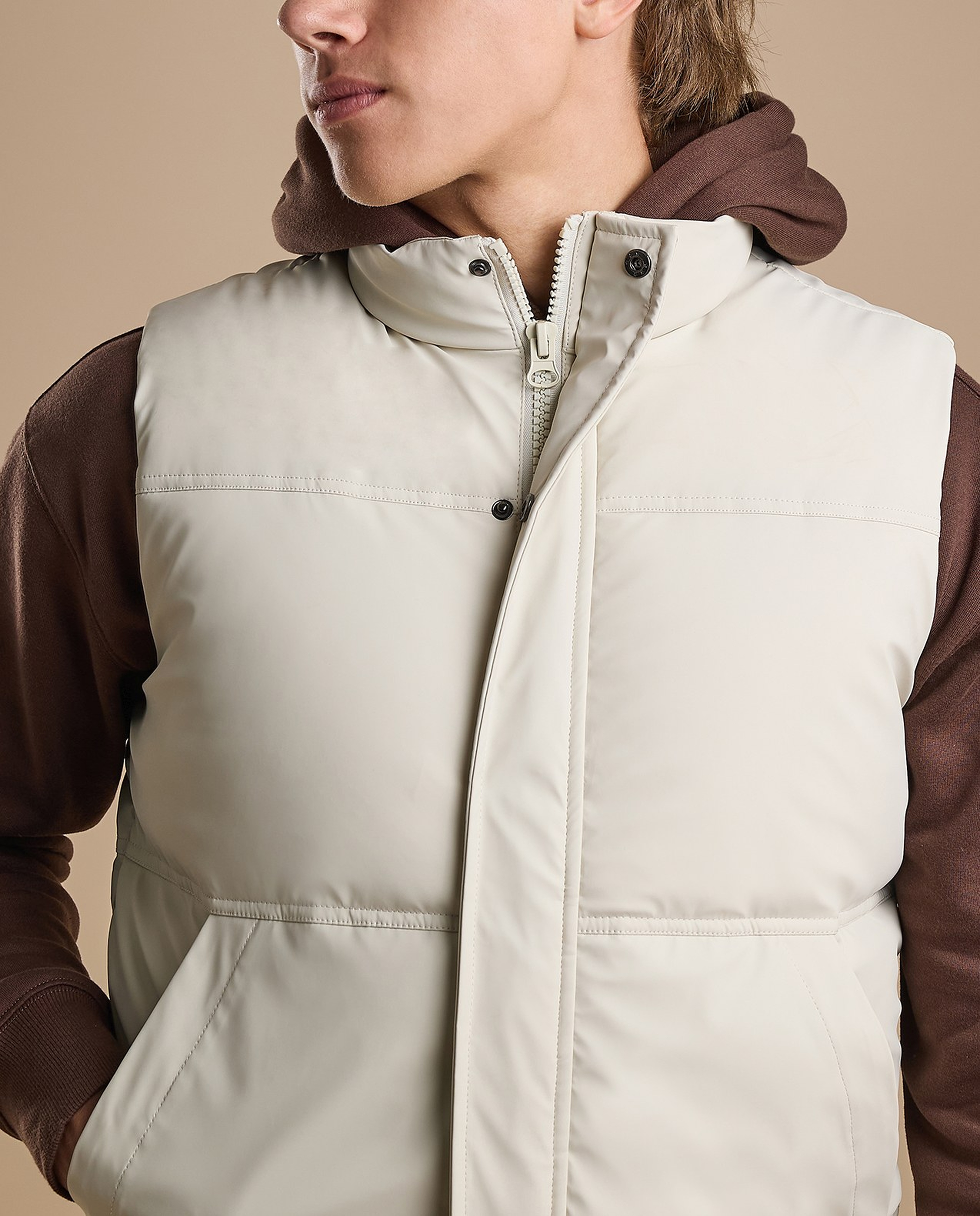 Quilted Gilet with Zipper Closure