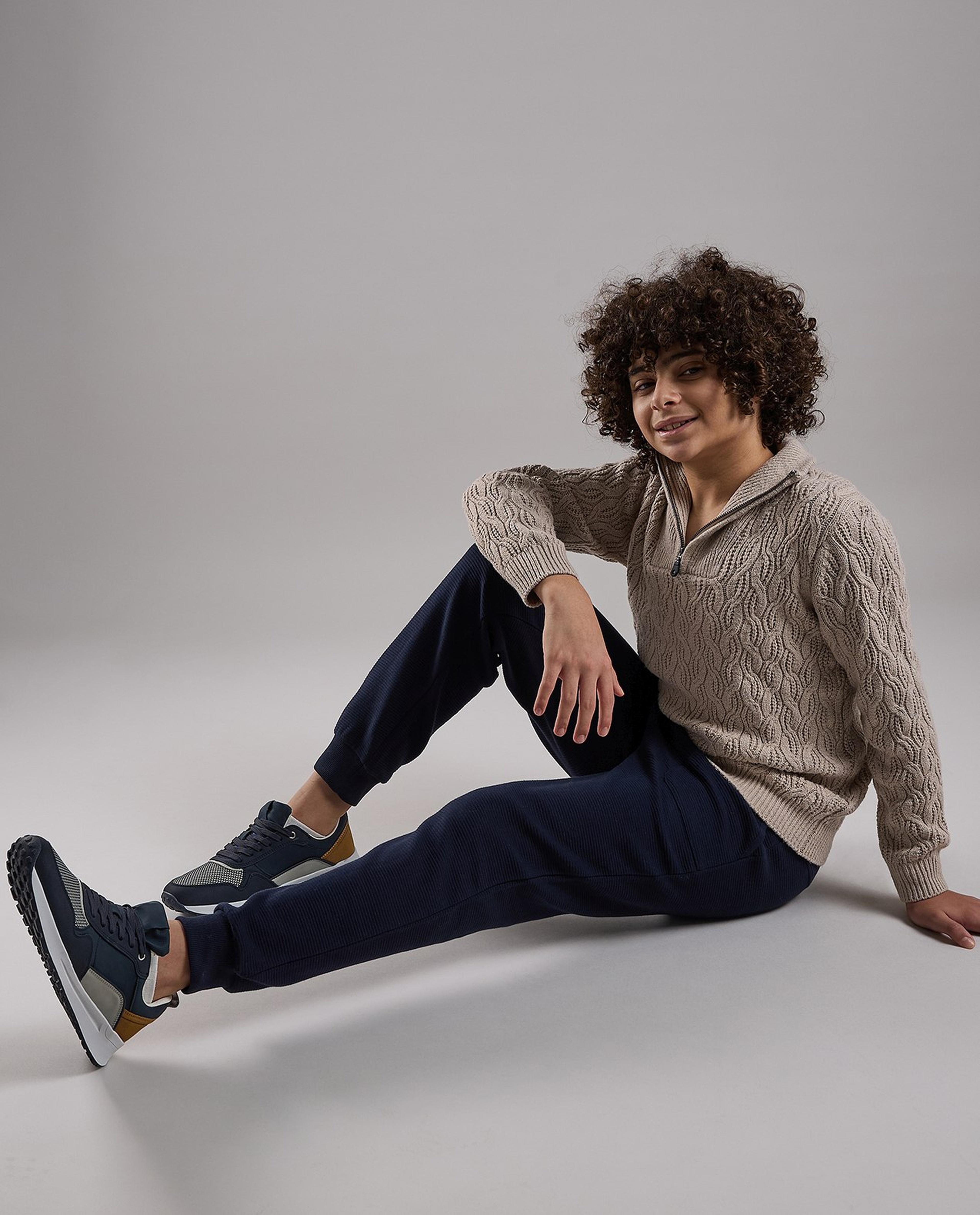 Knitted Sweater with Long Sleeves