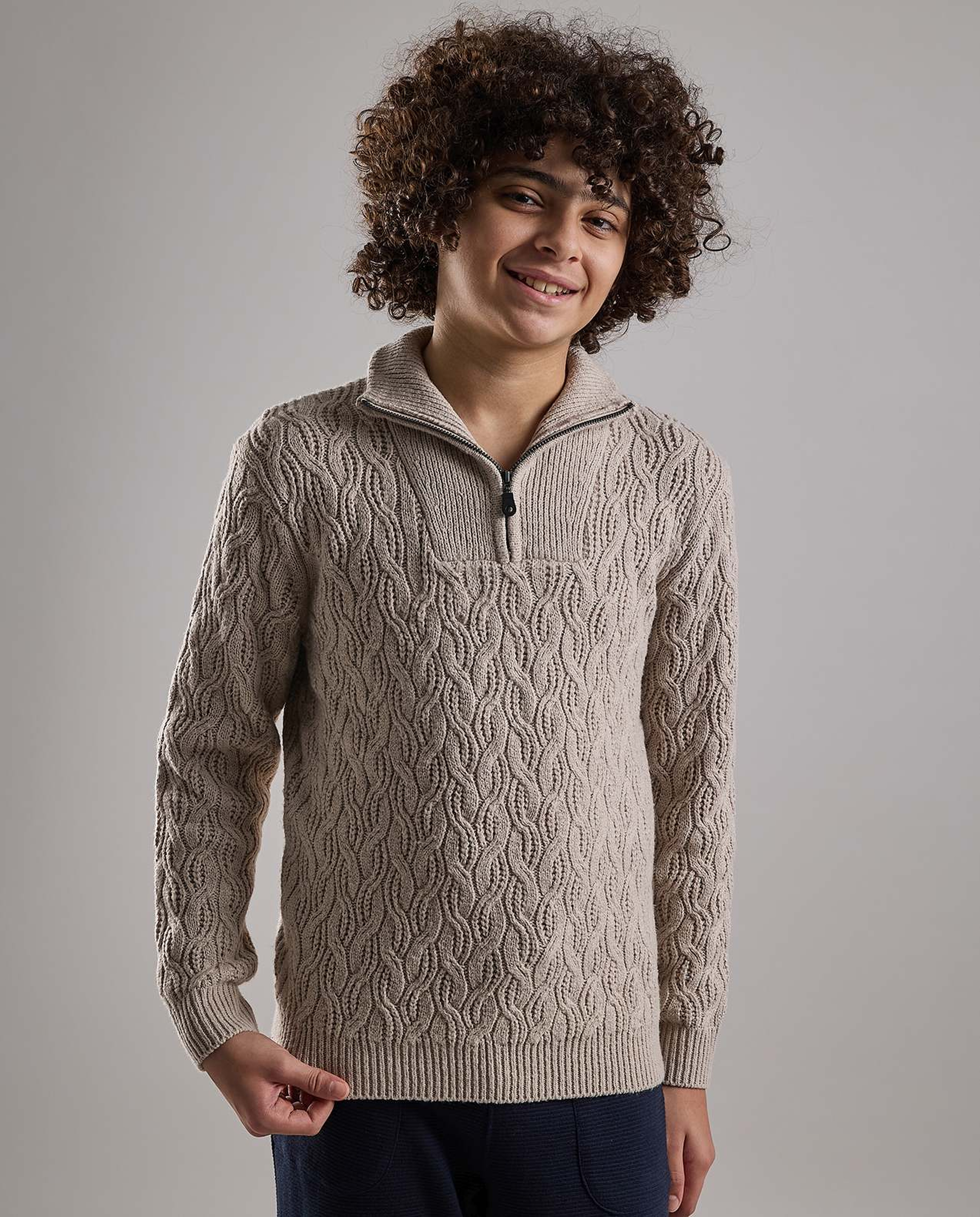 Knitted Sweater with Long Sleeves