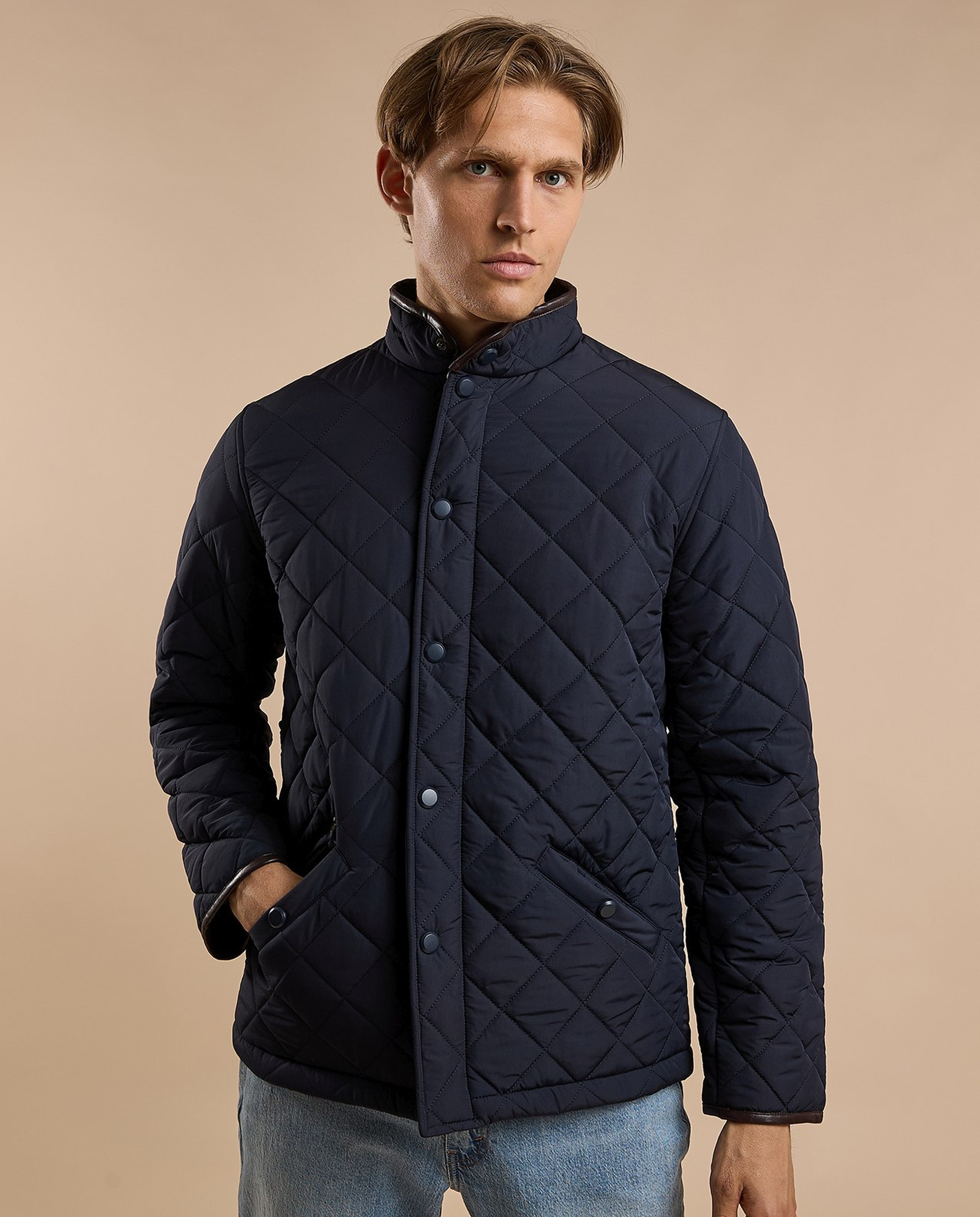 Quilted Jacket with Button Closure