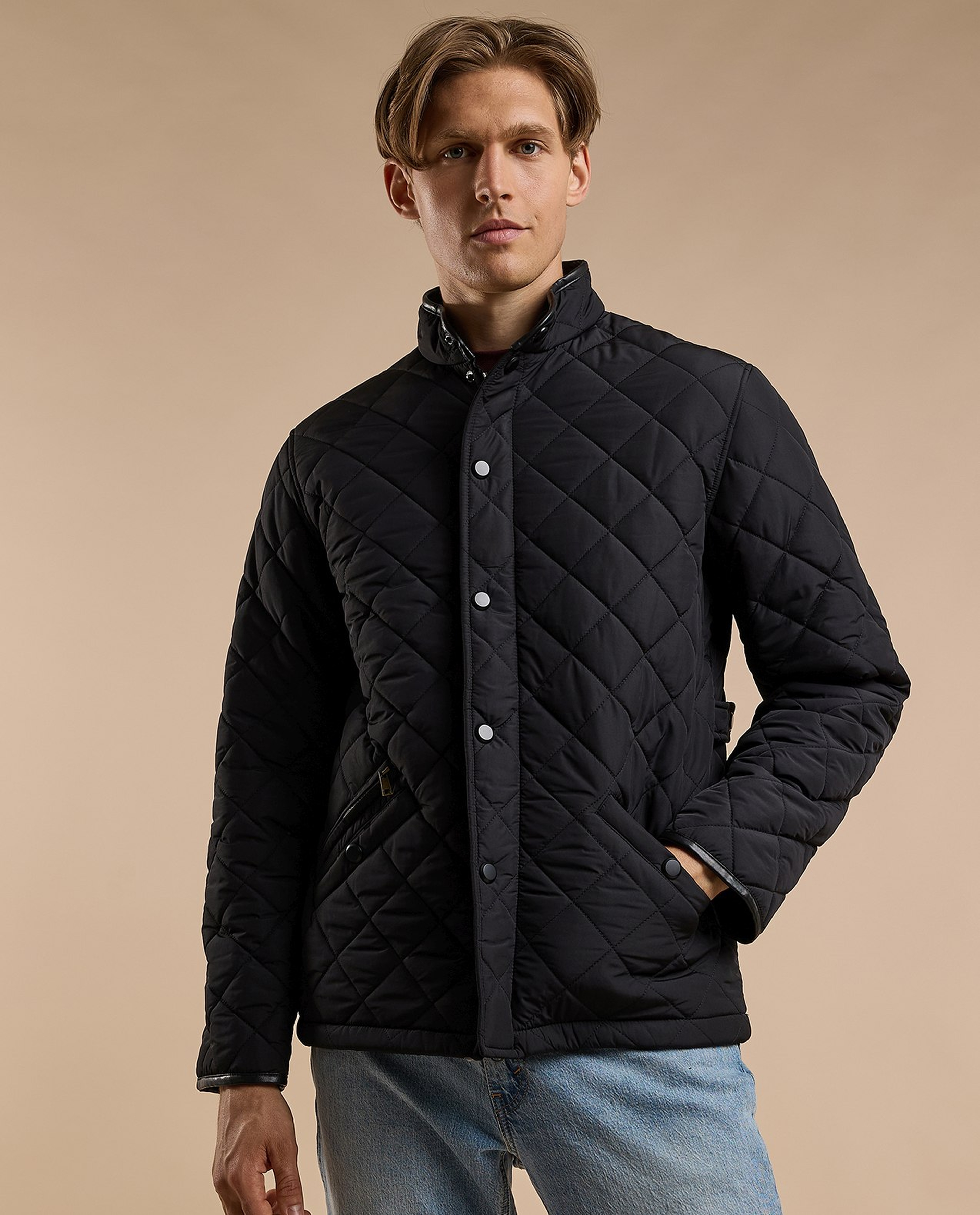 Quilted Jacket with Button Closure