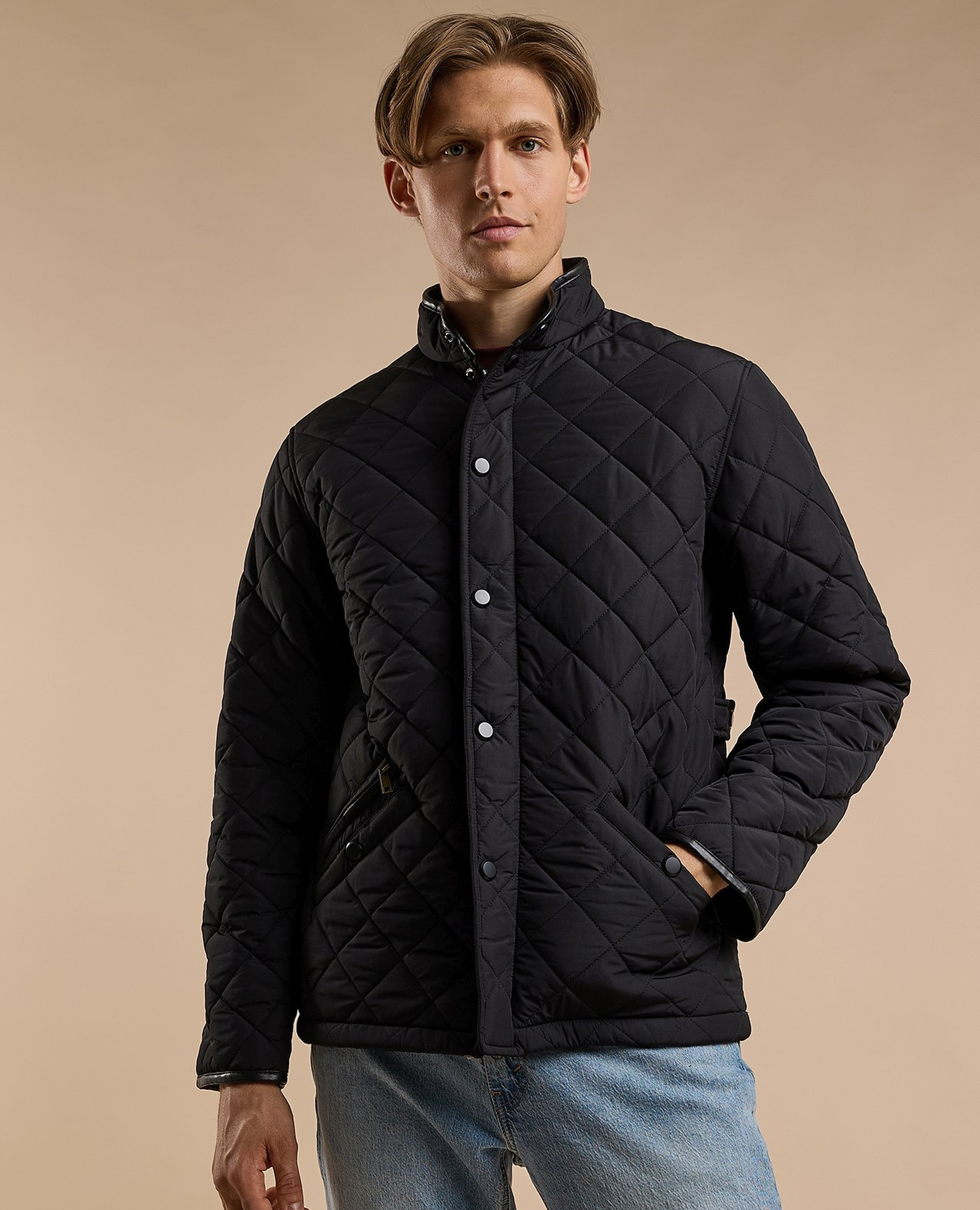 Quilted Jacket with Button Closure