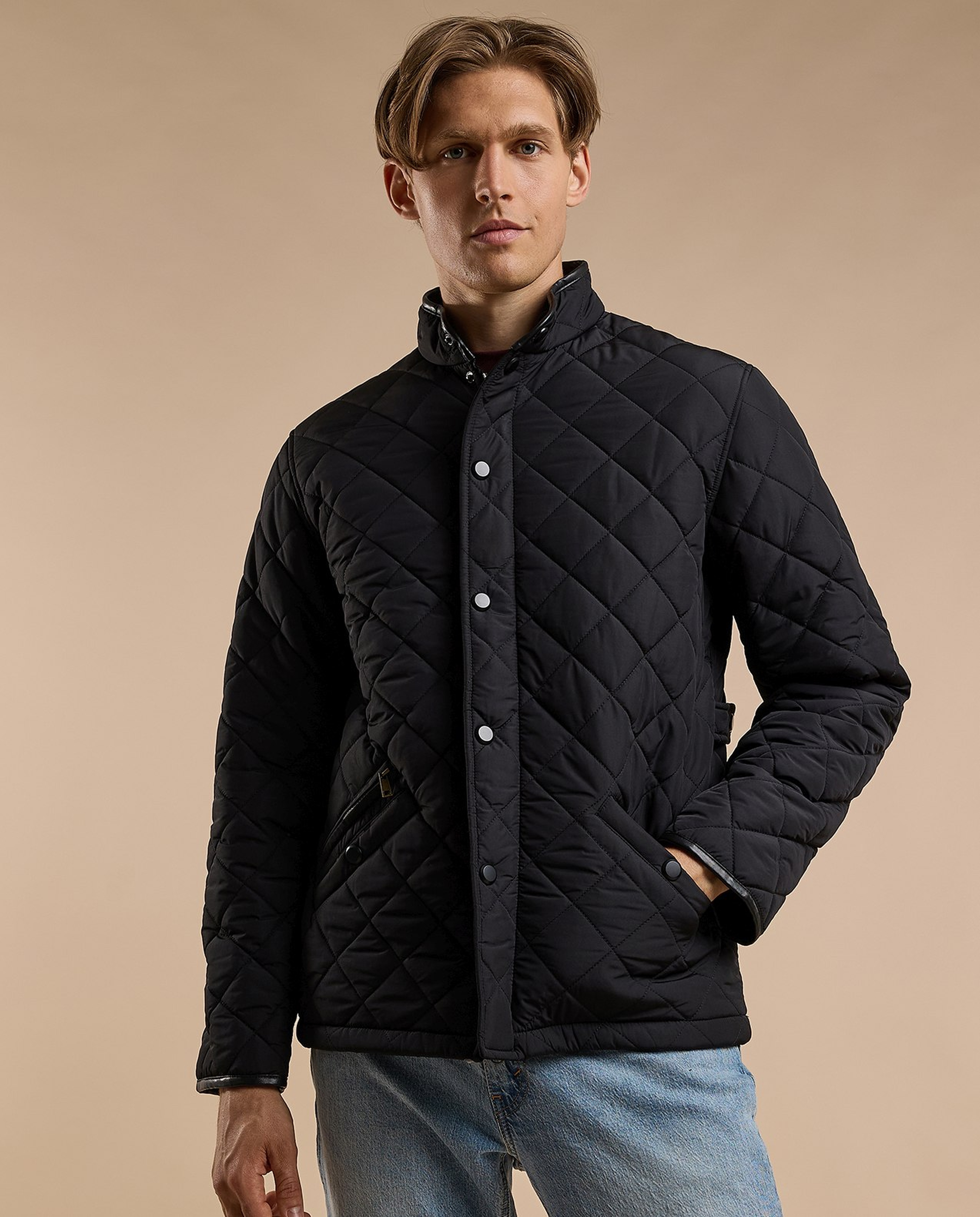 Quilted Jacket with Button Closure