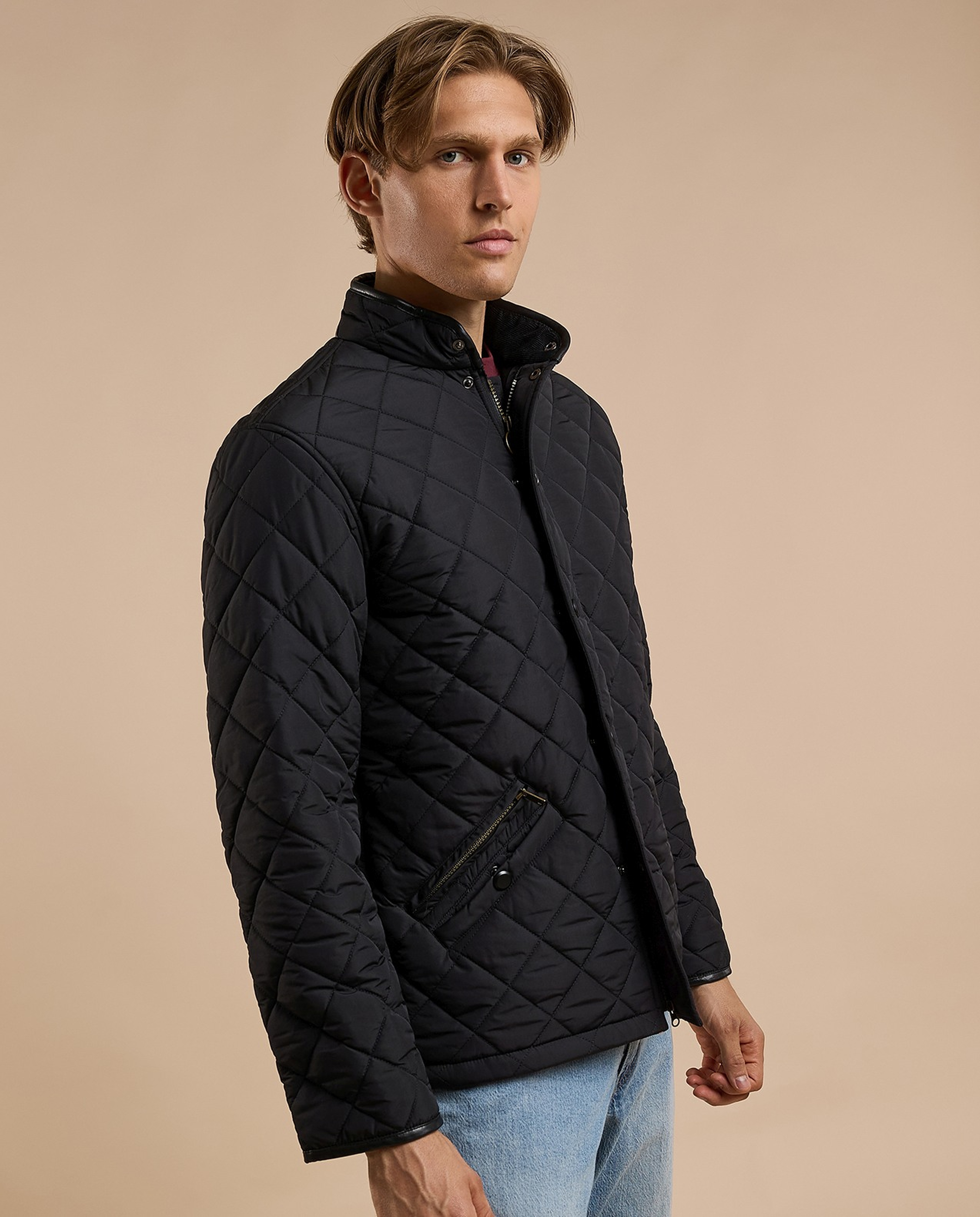 Quilted Jacket with Button Closure