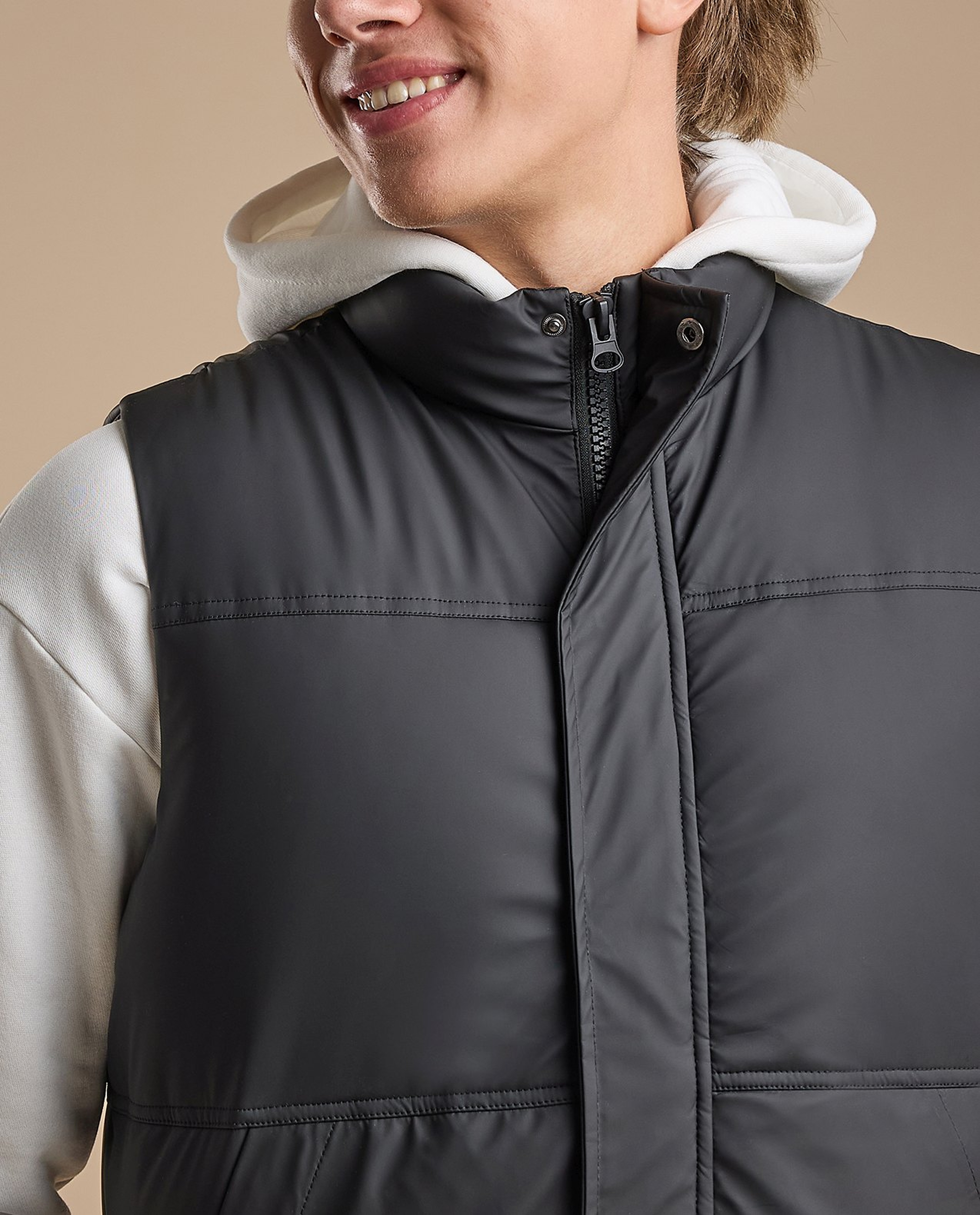 Quilted Gilet with Zipper Closure