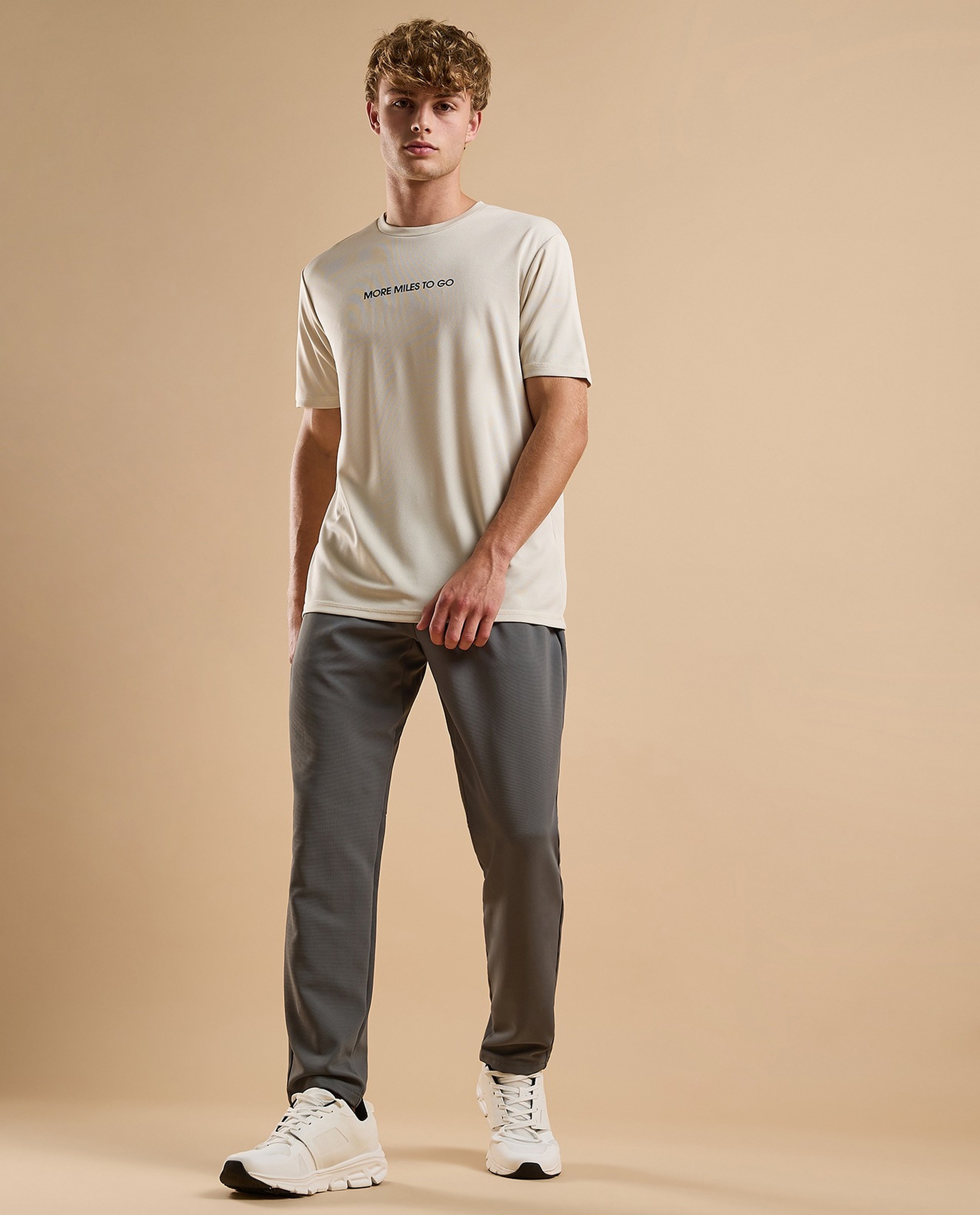 Printed Active T-Shirt with Crew Neck and Short Sleeves