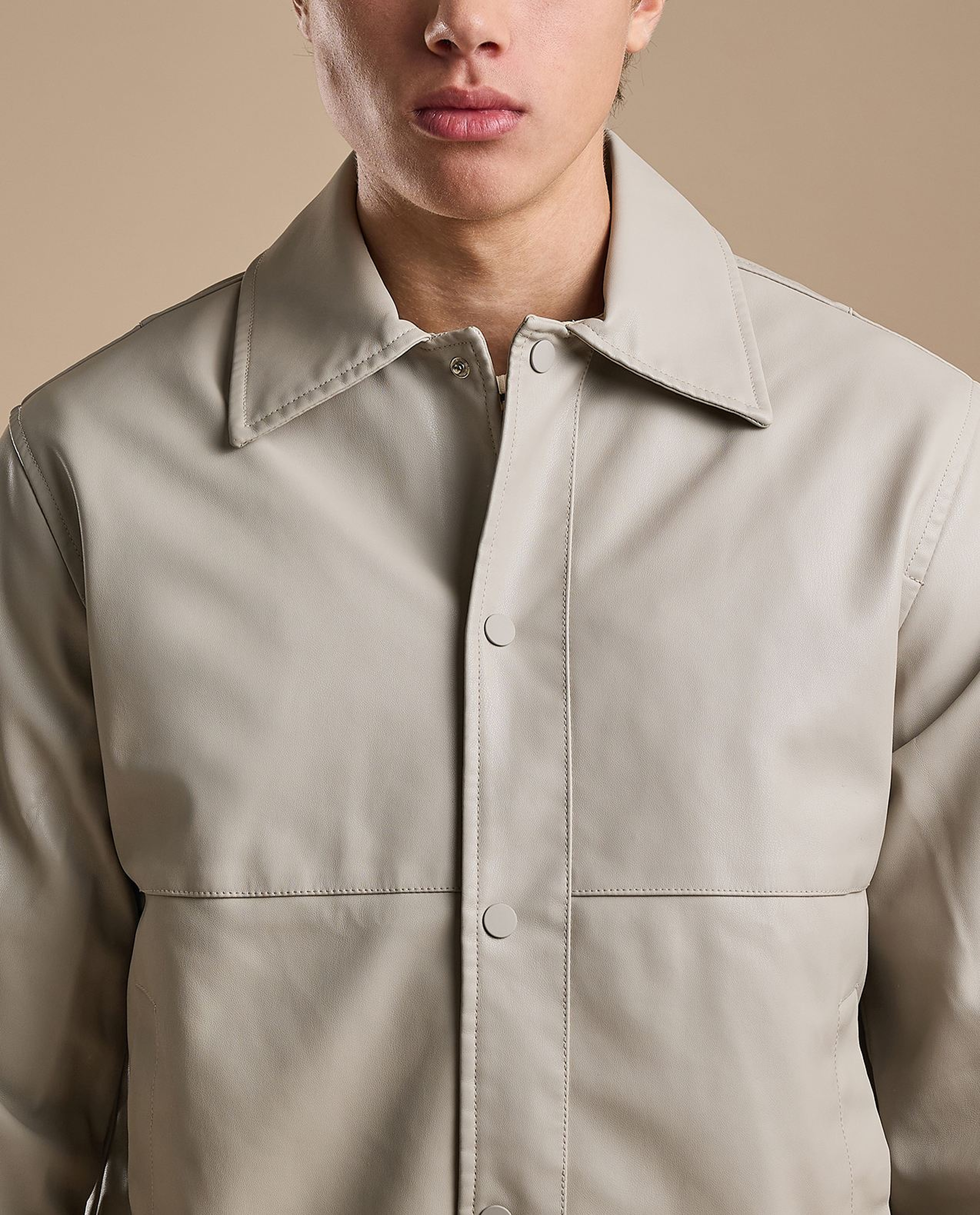 Solid Jacket with Zipper Closure