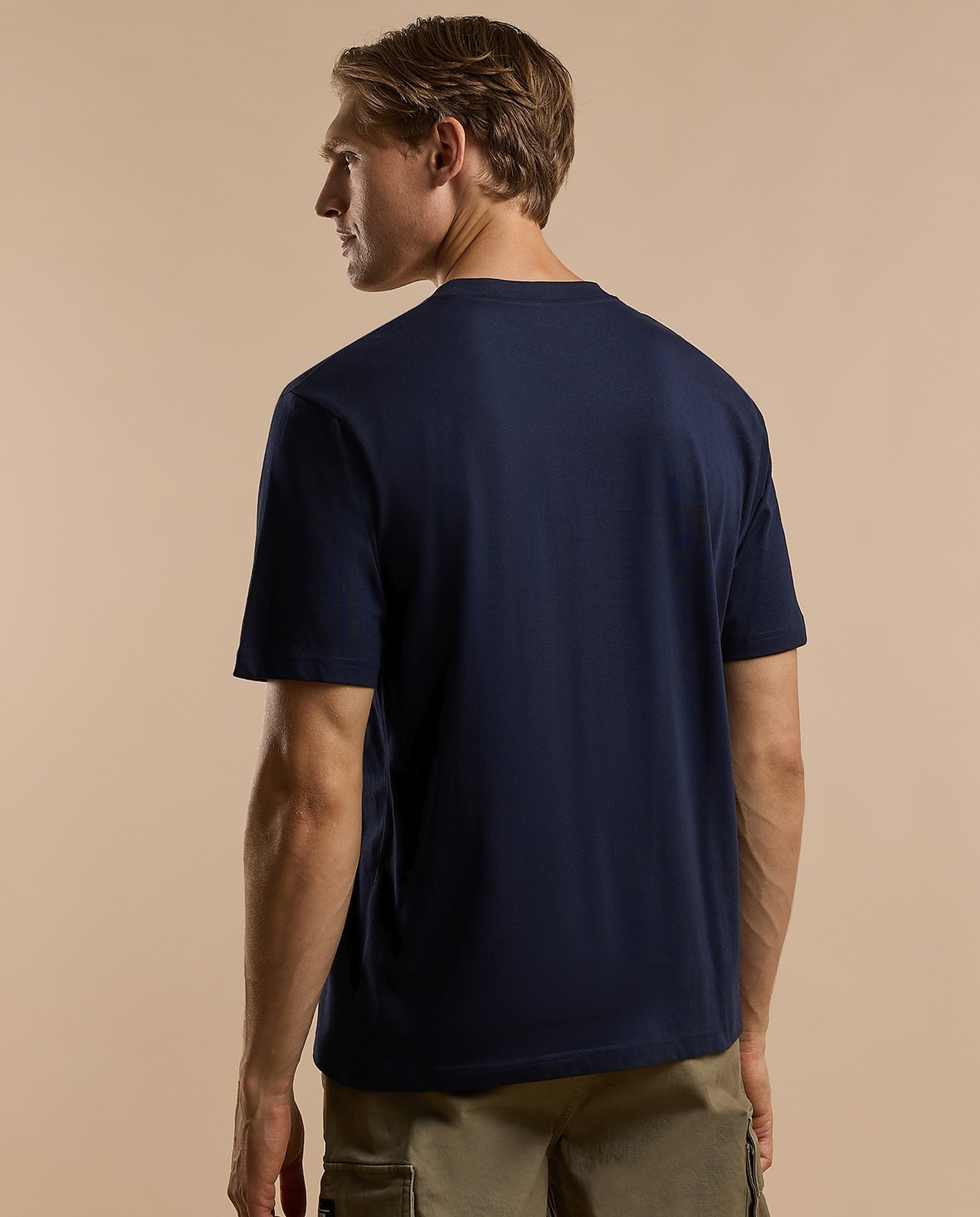 Typography Print T-Shirt with Crew Neck and Short Sleeves